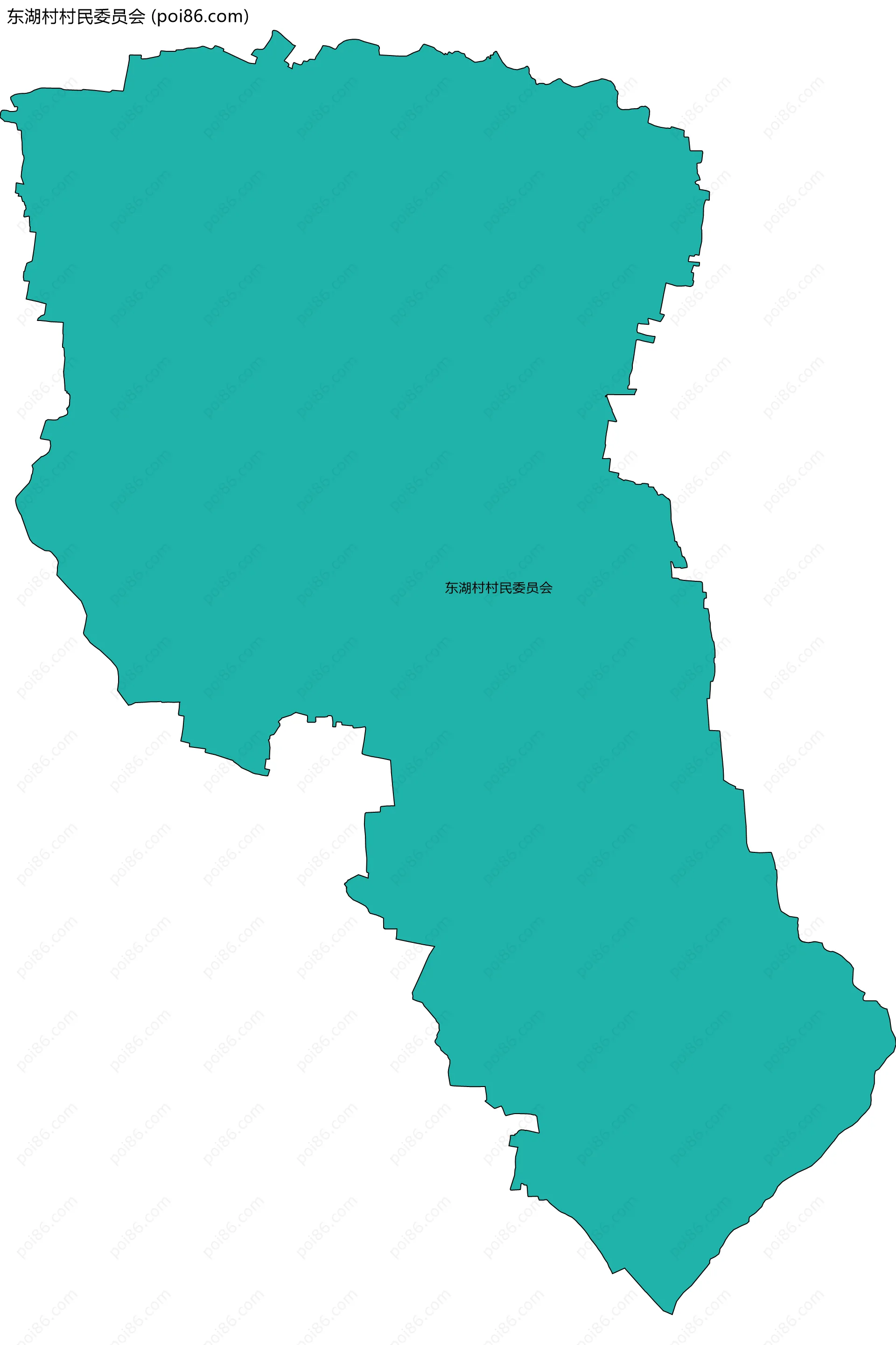 东湖村村民委员会边界地图