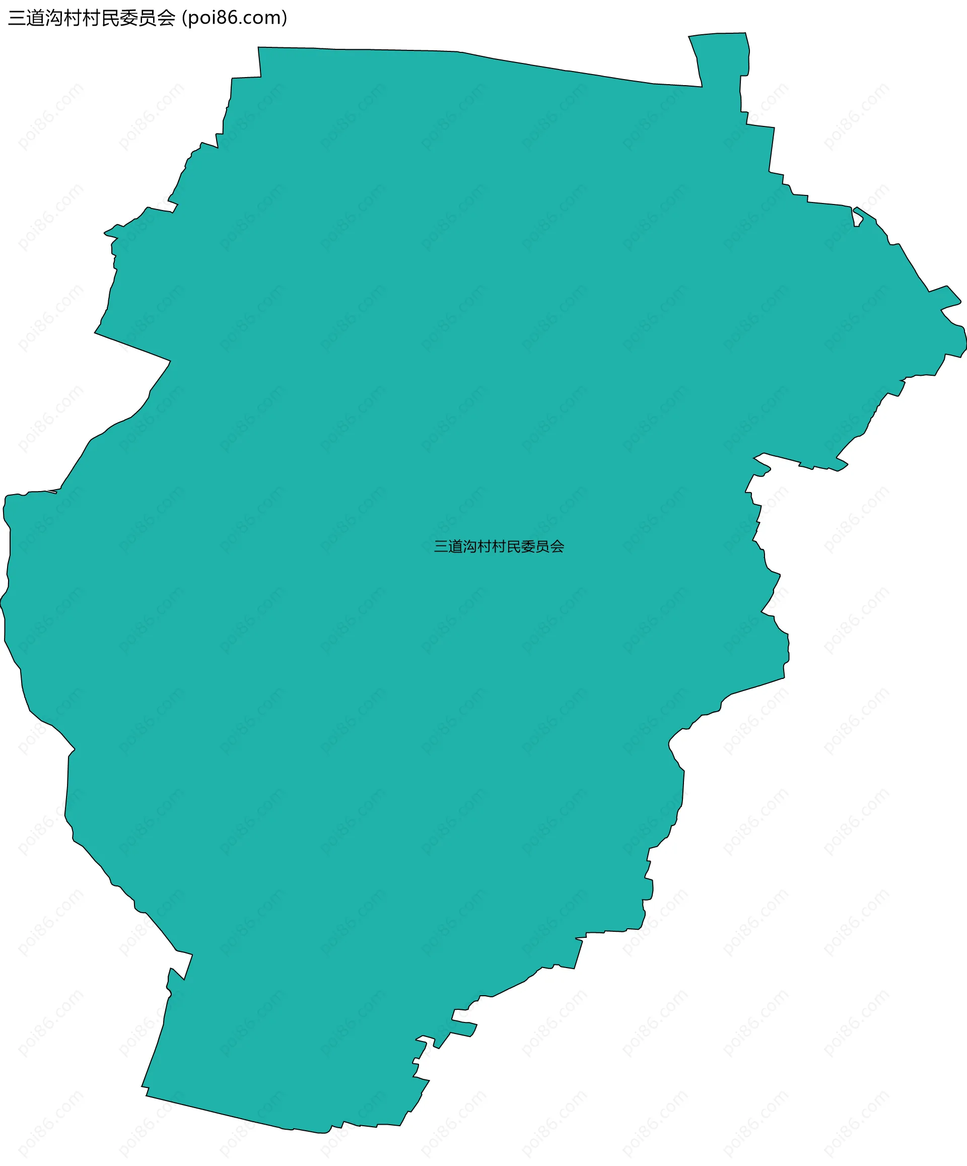 三道沟村村民委员会边界地图