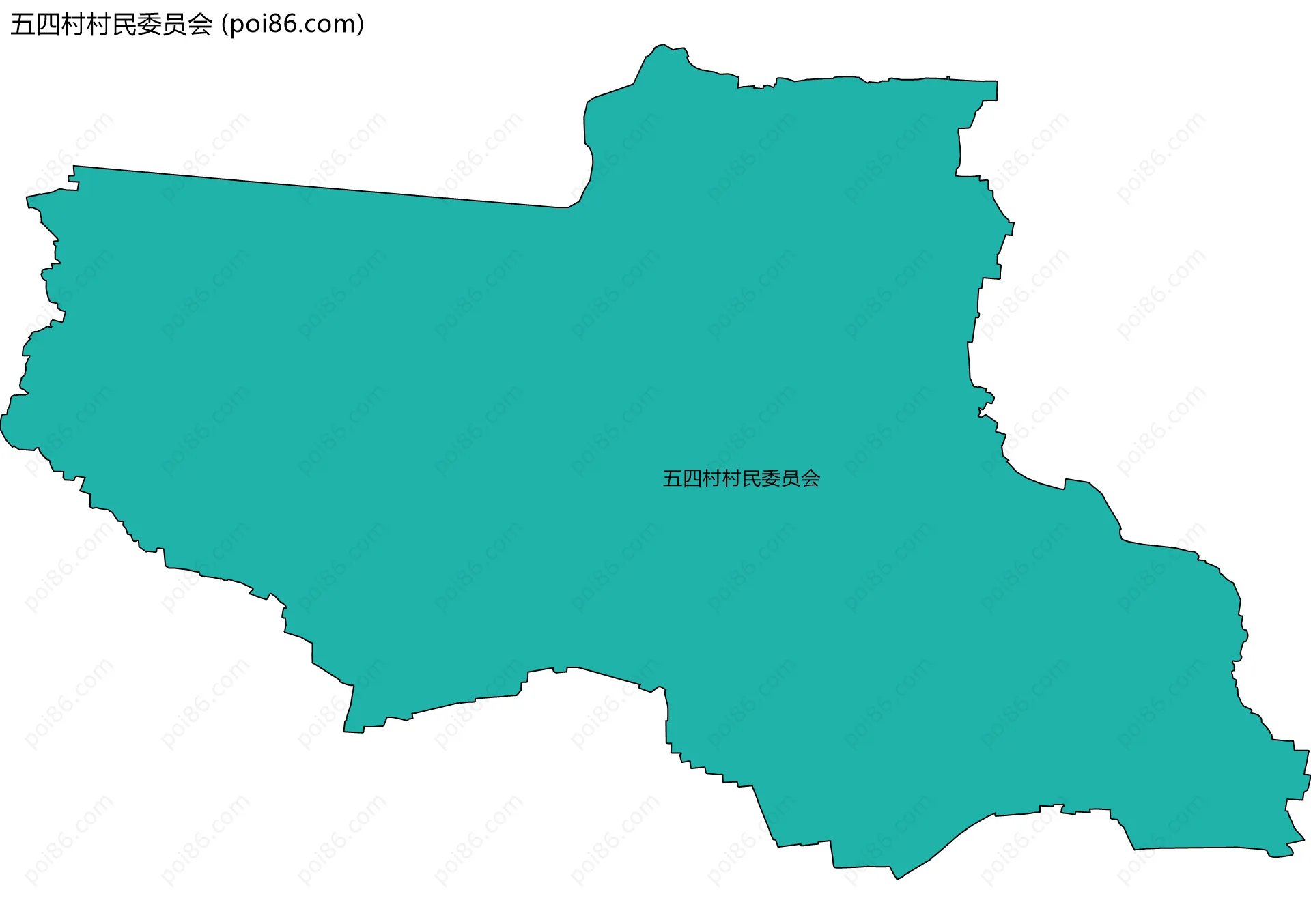 五四村村民委员会边界地图
