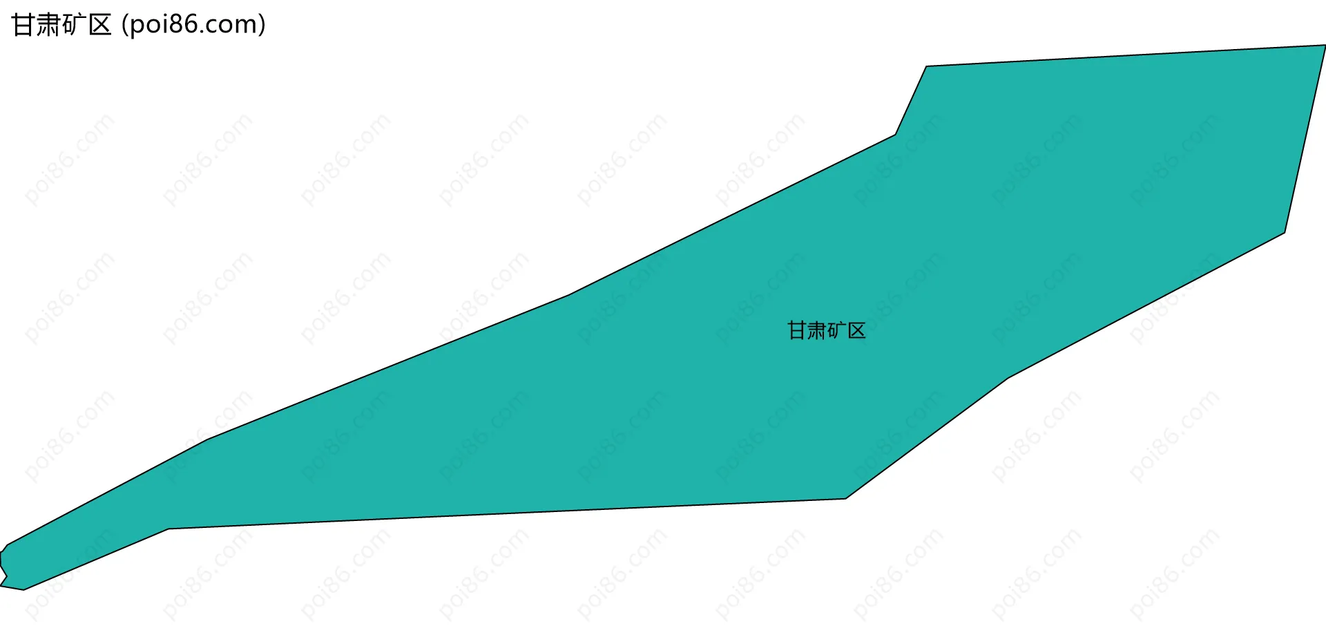 甘肃矿区边界地图(五级行政区划)