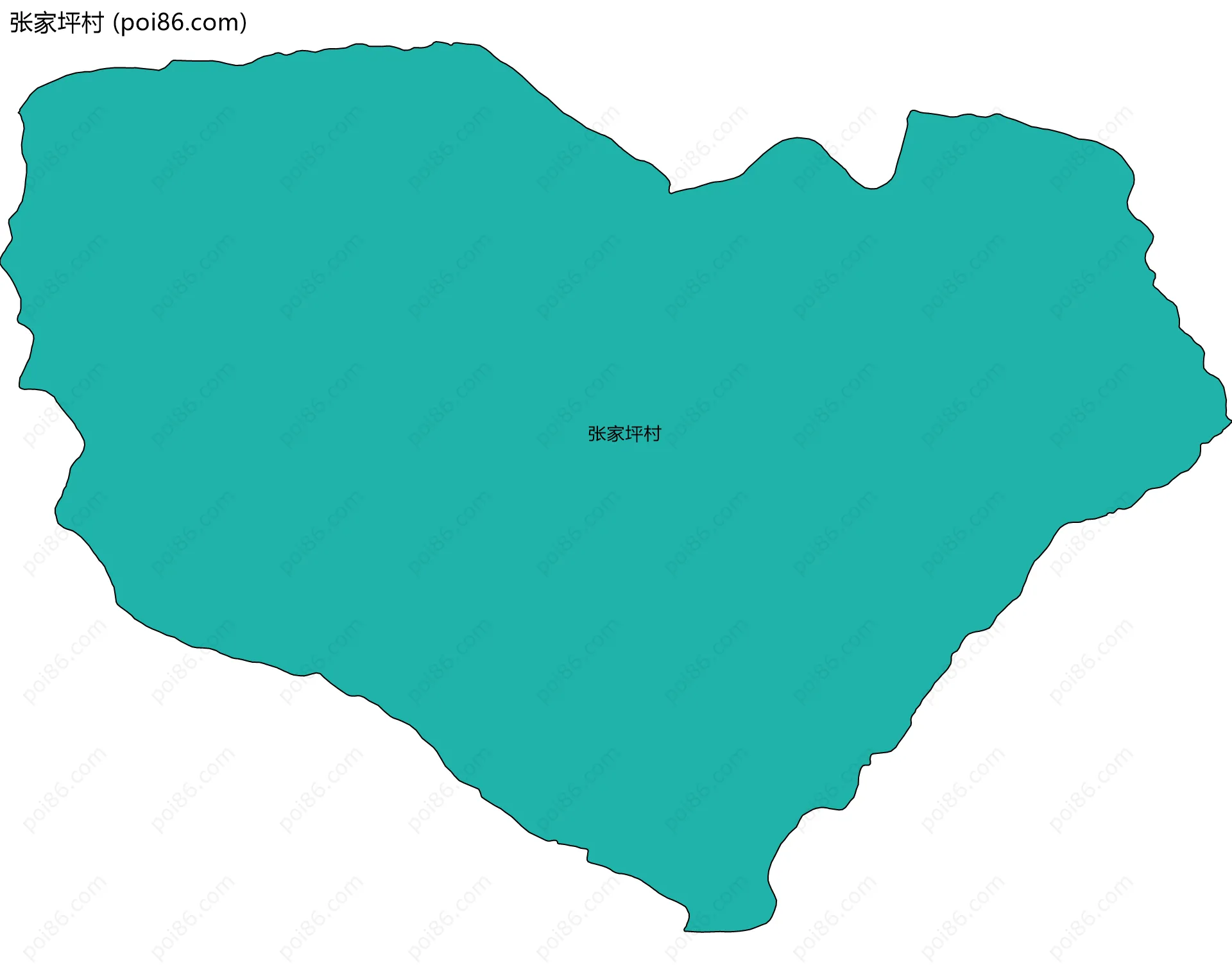 张家坪村边界地图