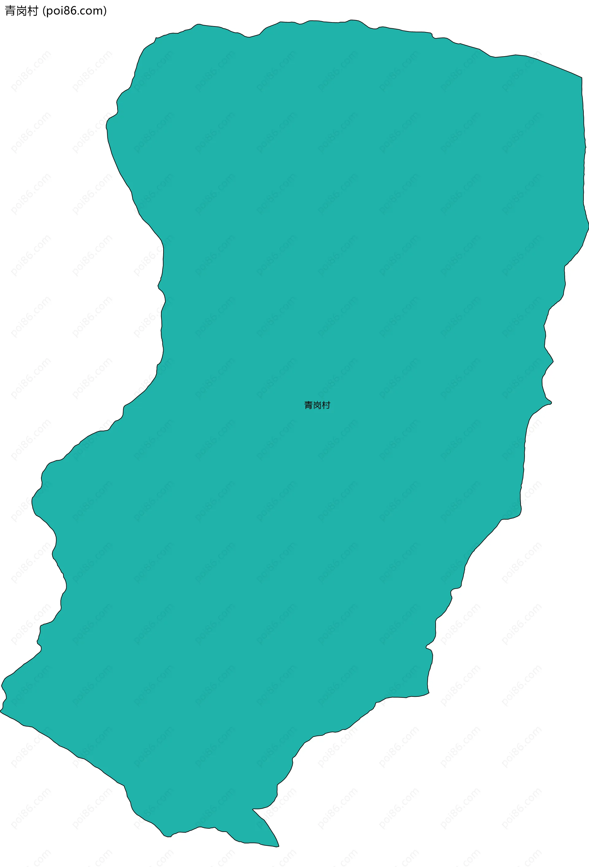 青岗村边界地图