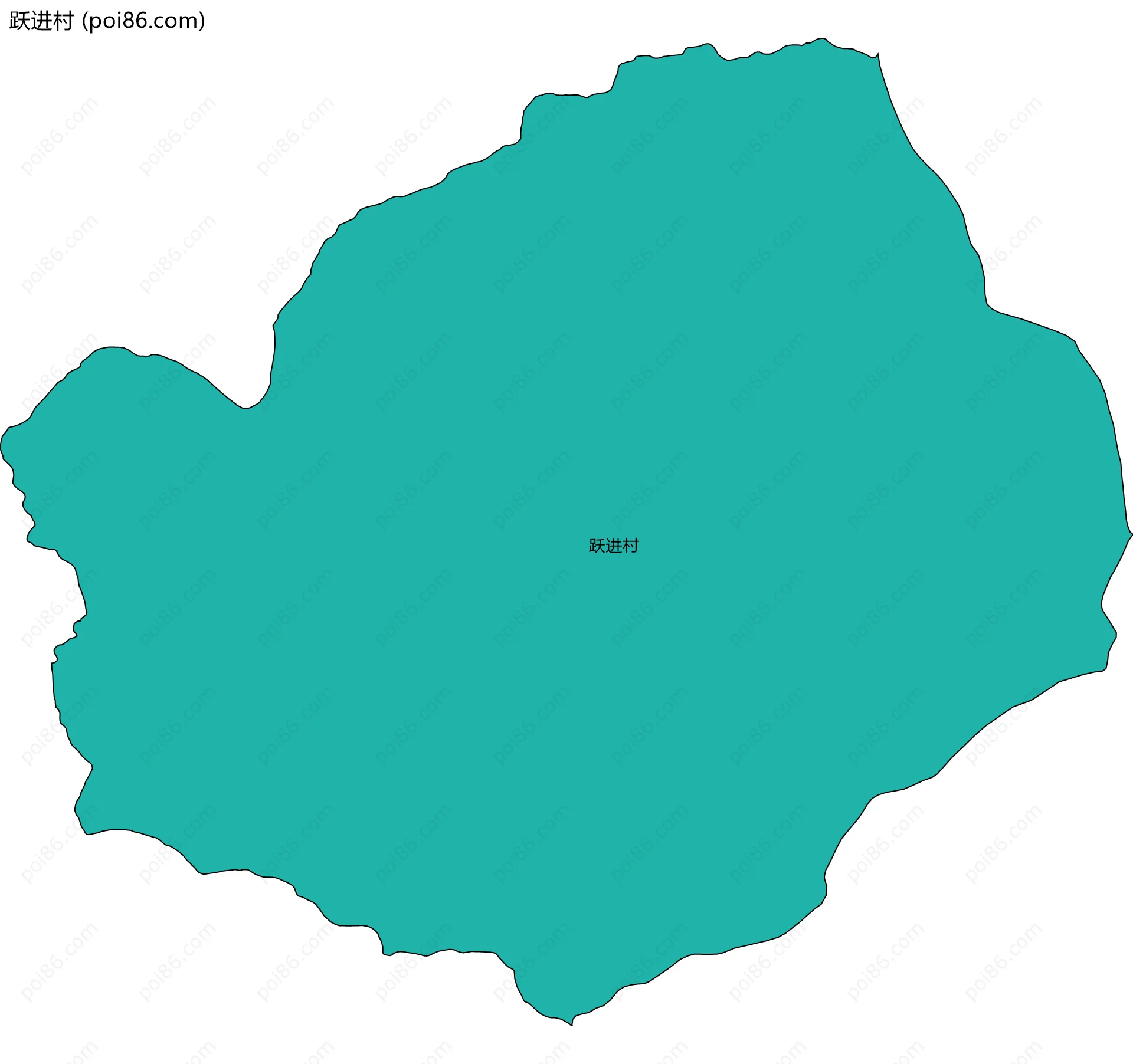 跃进村边界地图