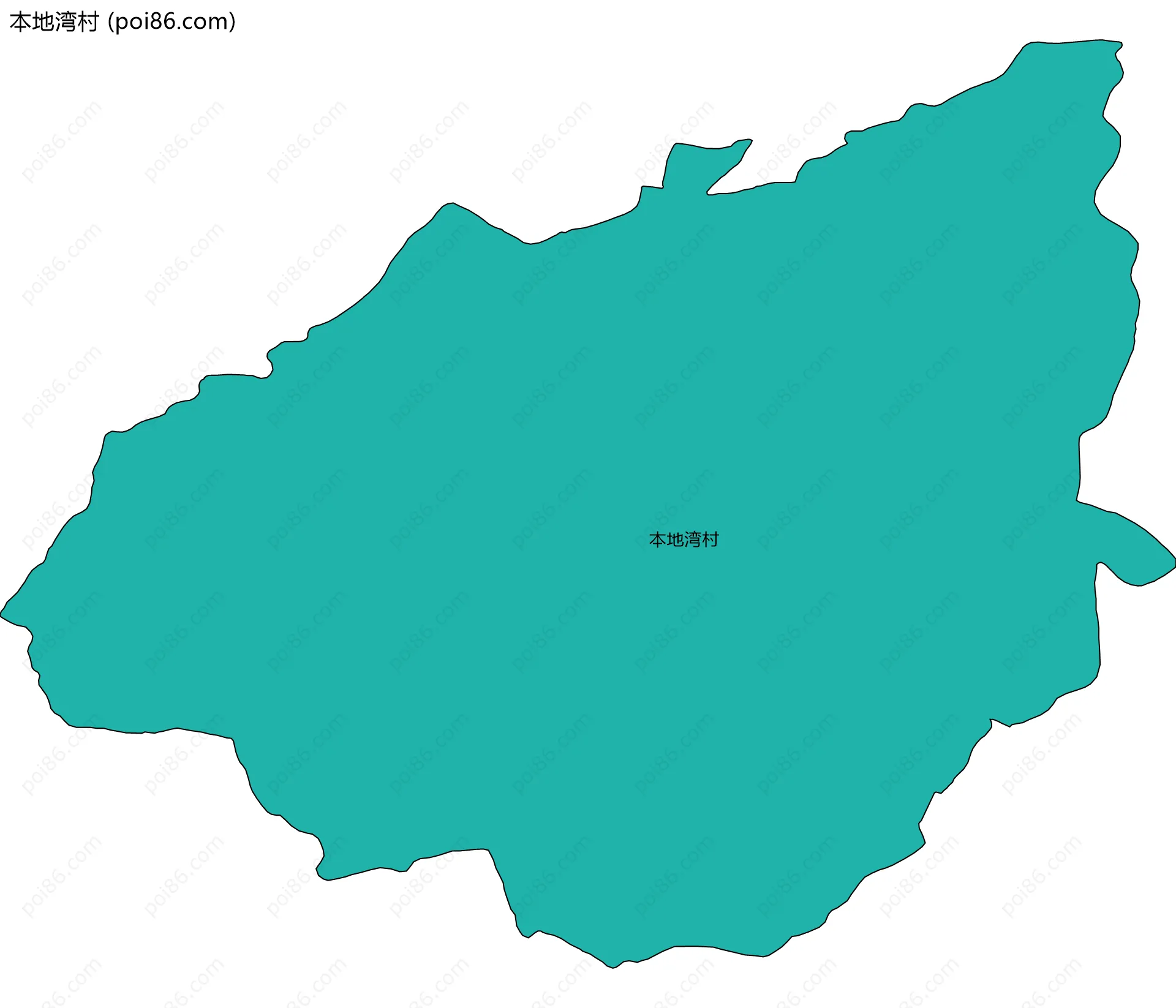 本地湾村边界地图