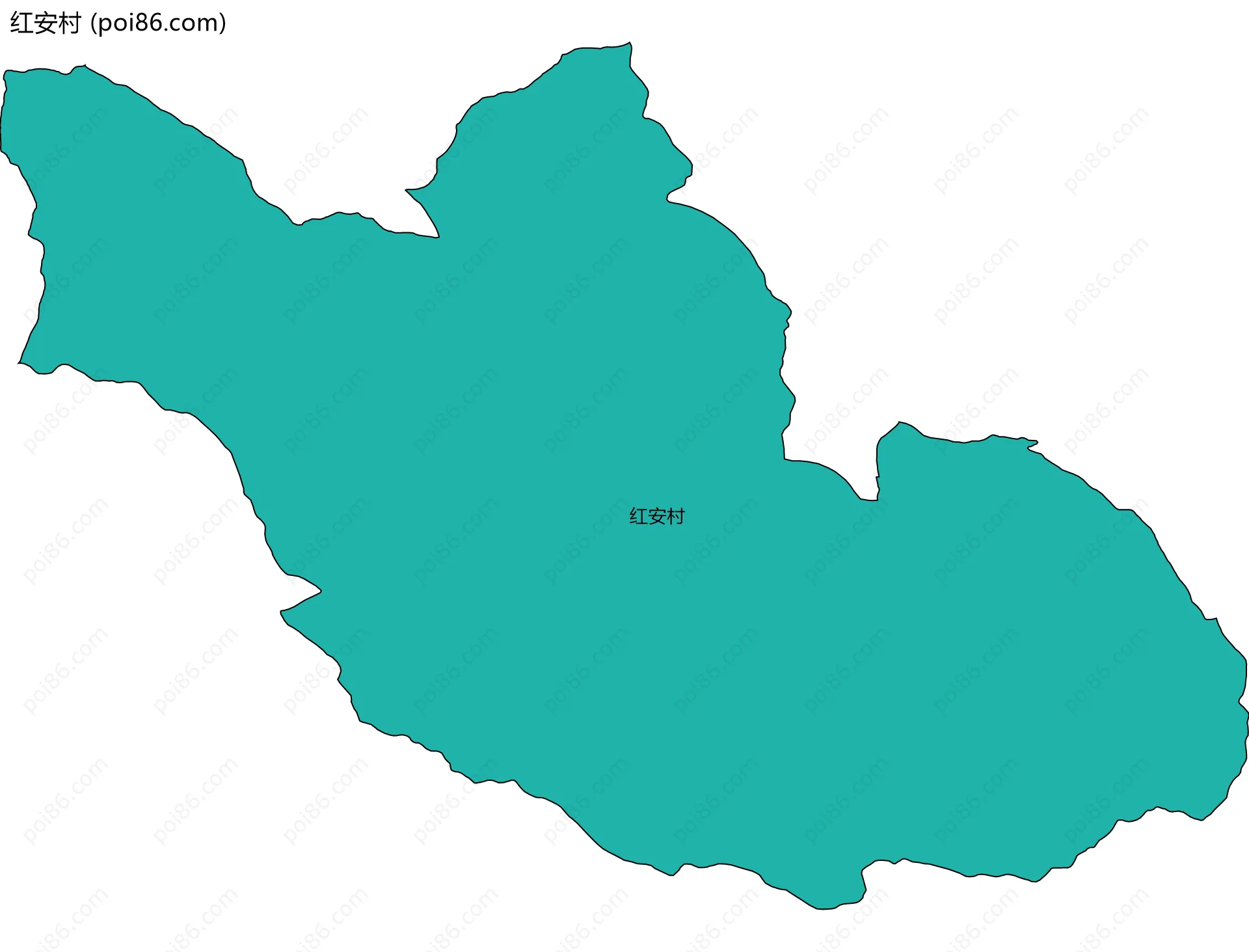 红安村边界地图