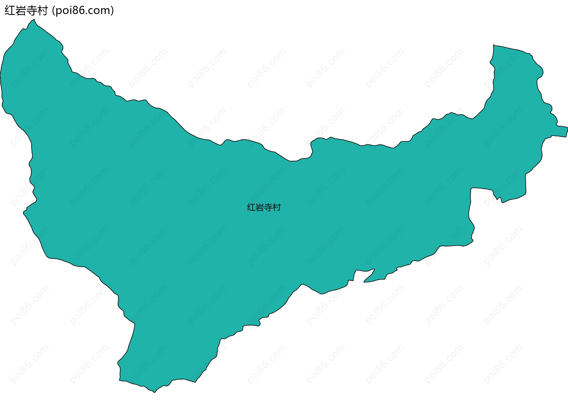 红岩寺村边界地图