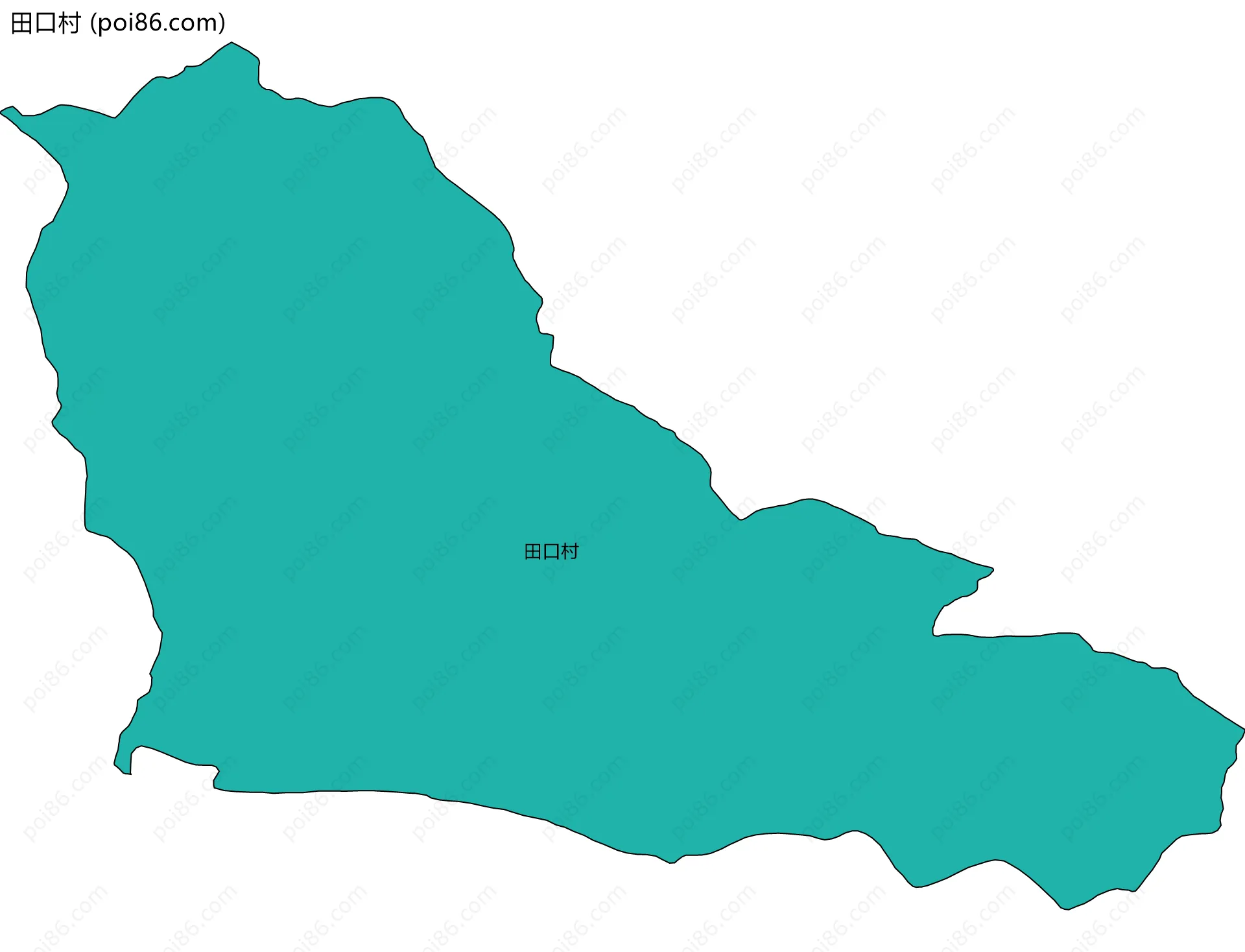 田口村边界地图