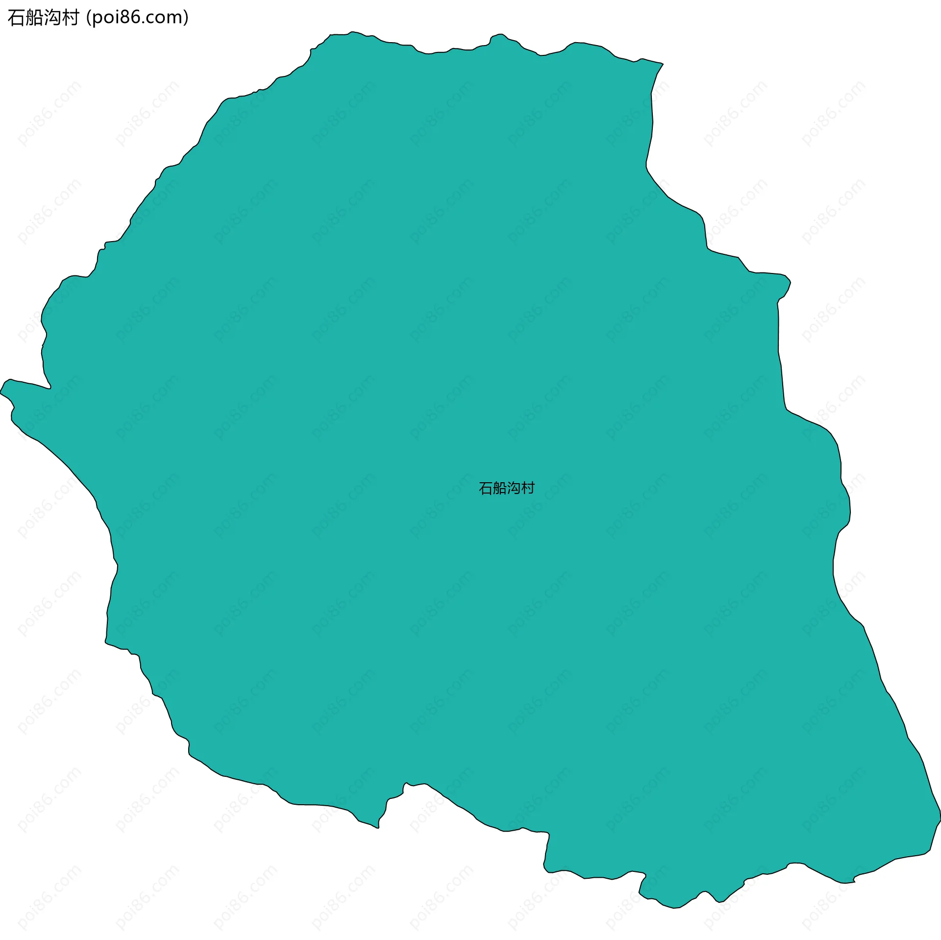 石船沟村边界地图