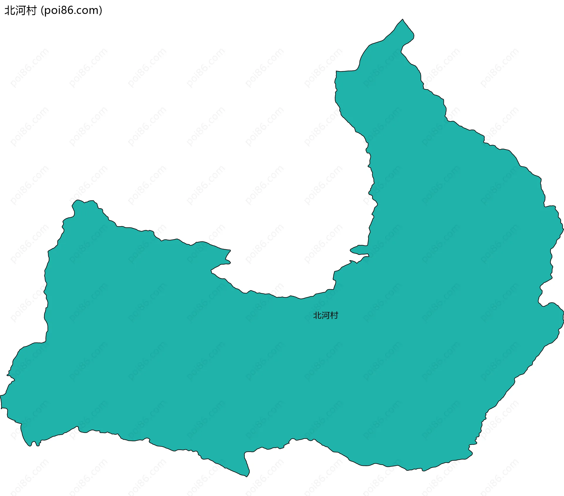 北河村边界地图