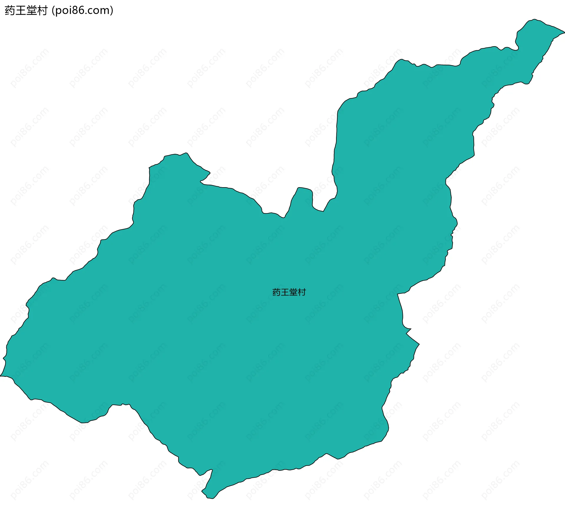 药王堂村边界地图