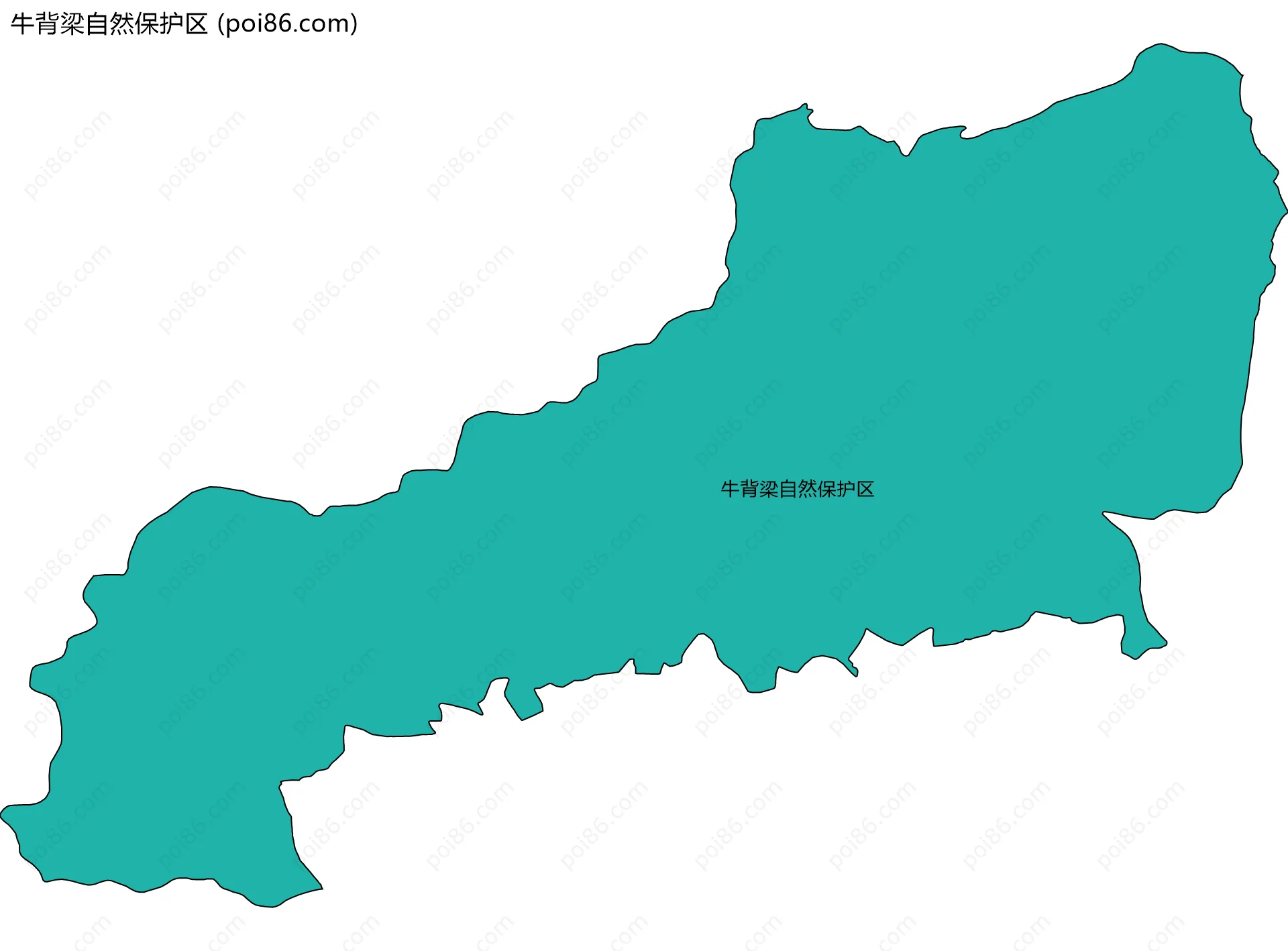 牛背梁自然保护区边界地图
