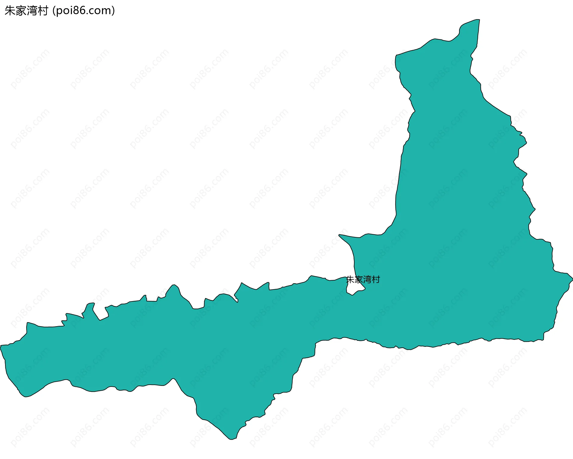 朱家湾村边界地图
