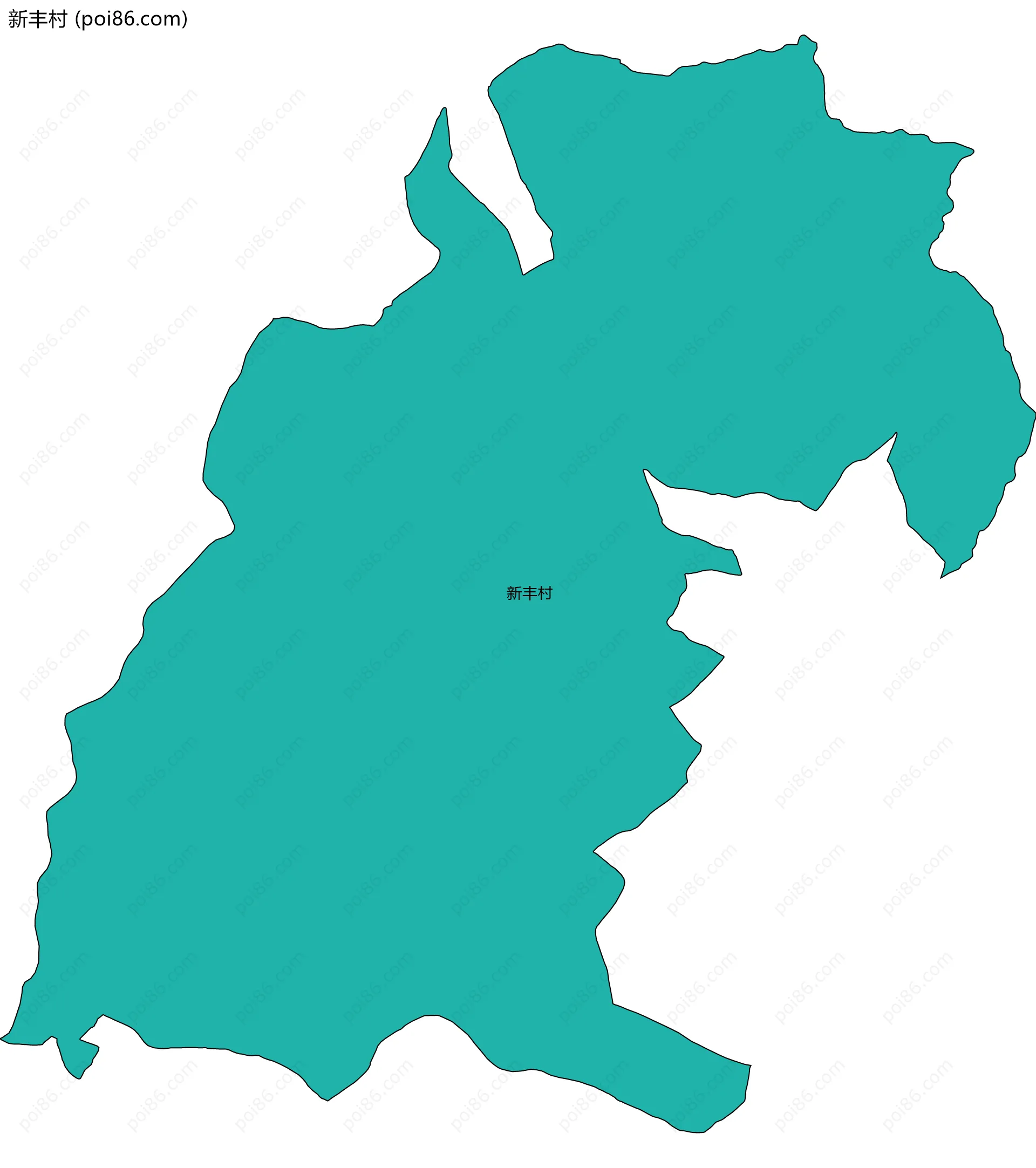 新丰村边界地图