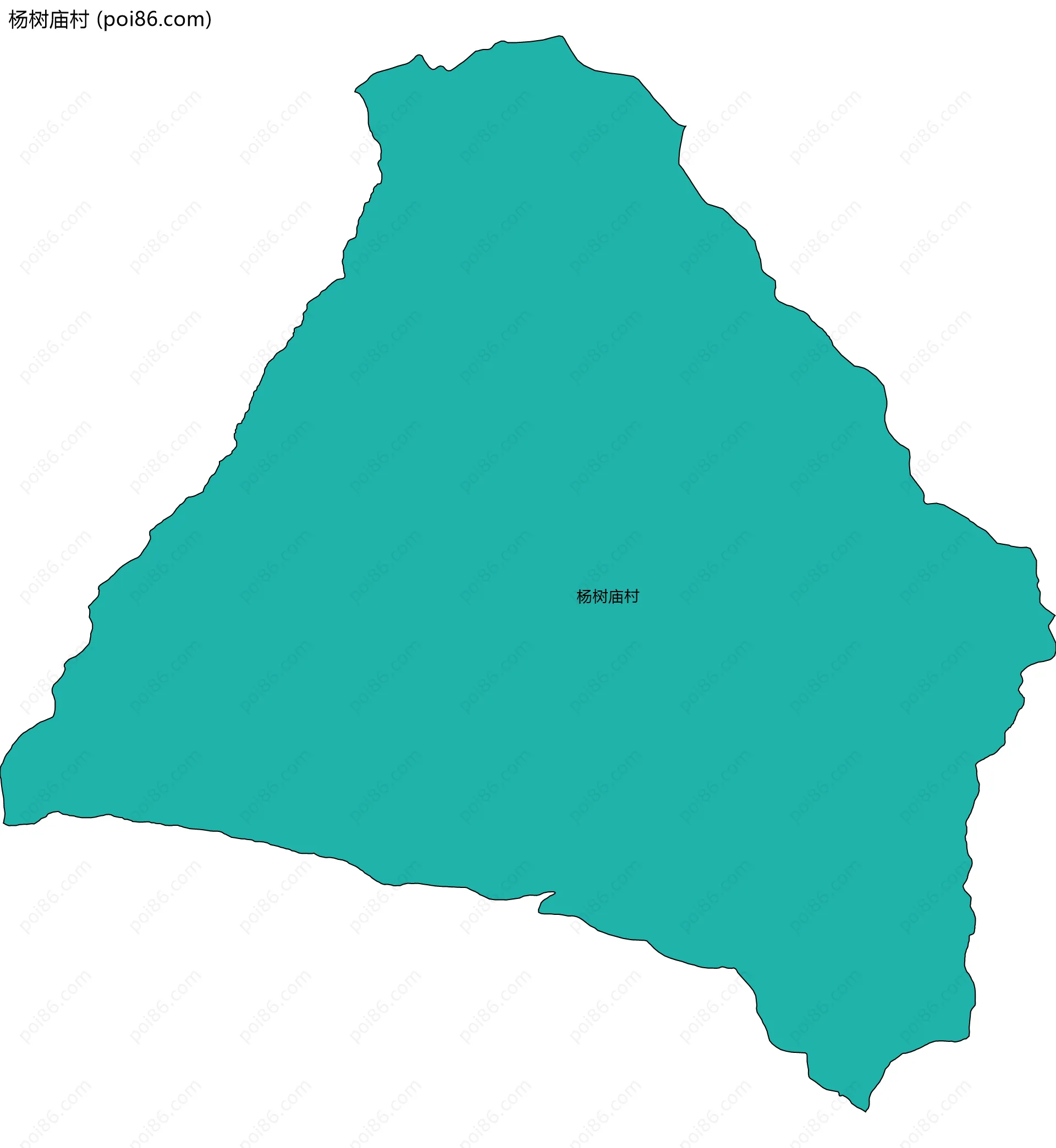 杨树庙村边界地图