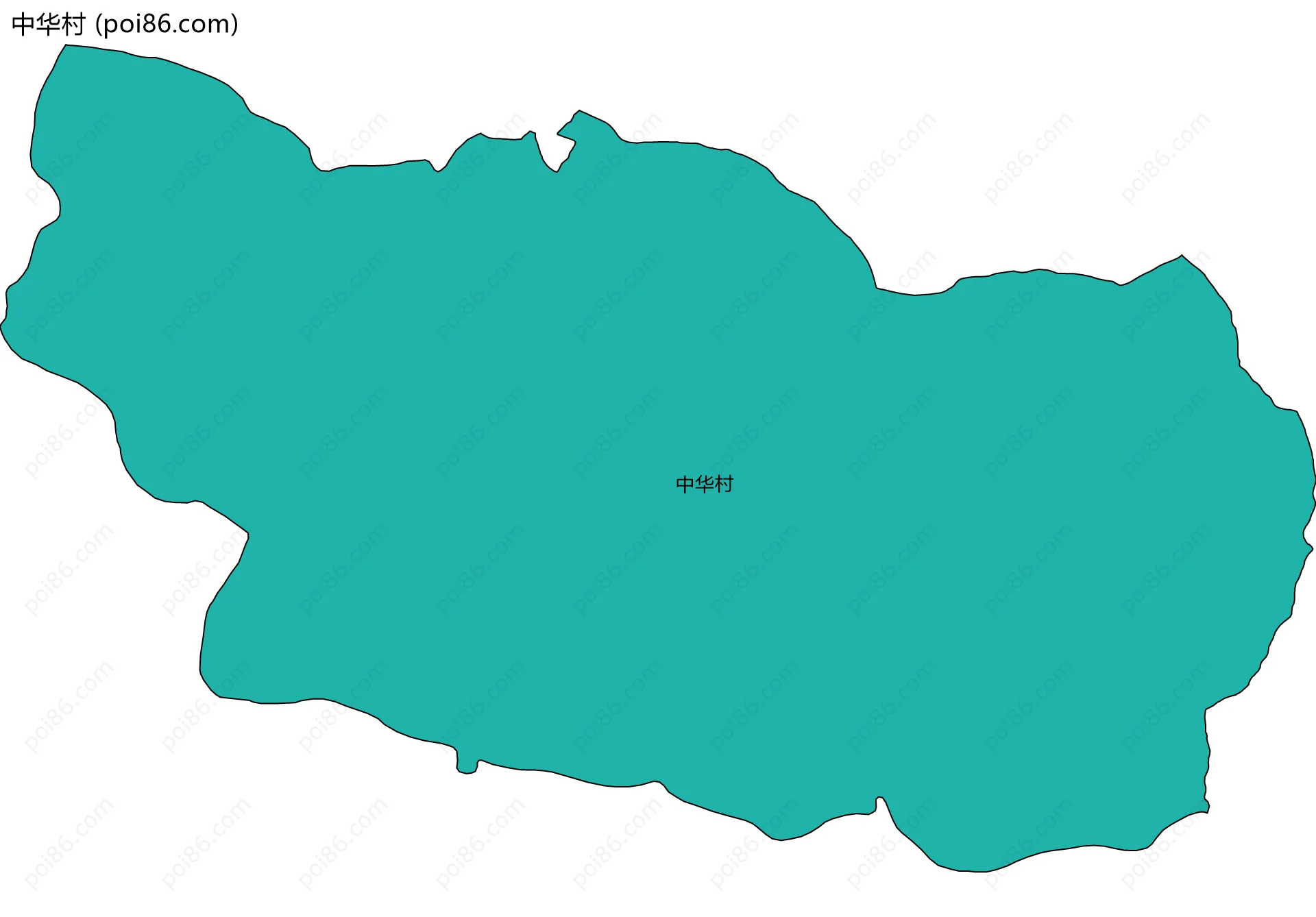 中华村边界地图