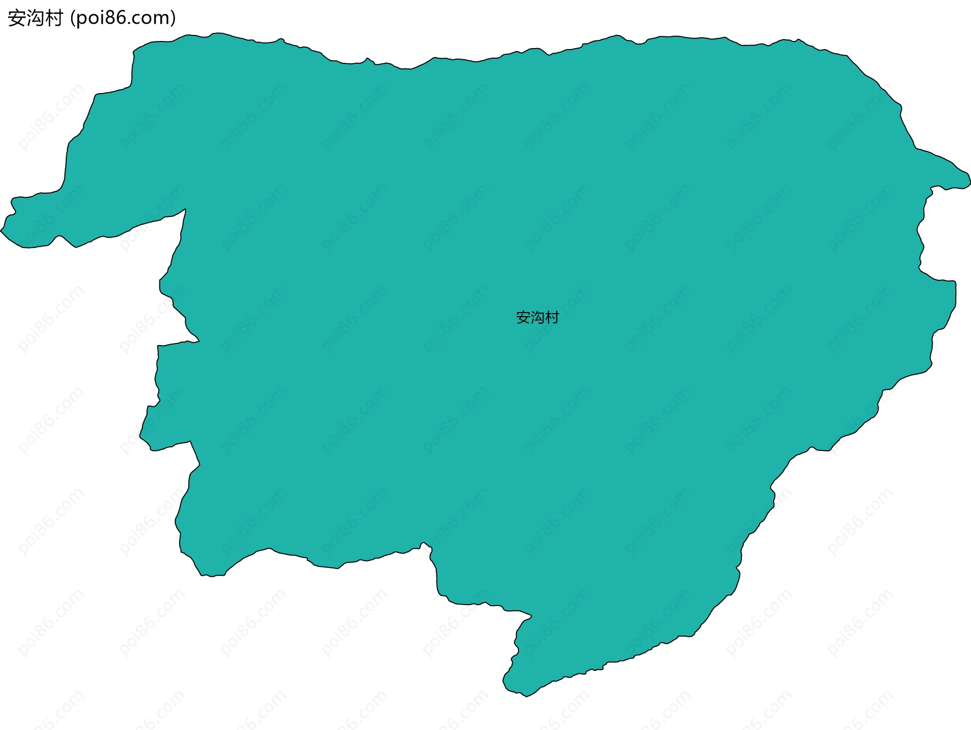 安沟村边界地图