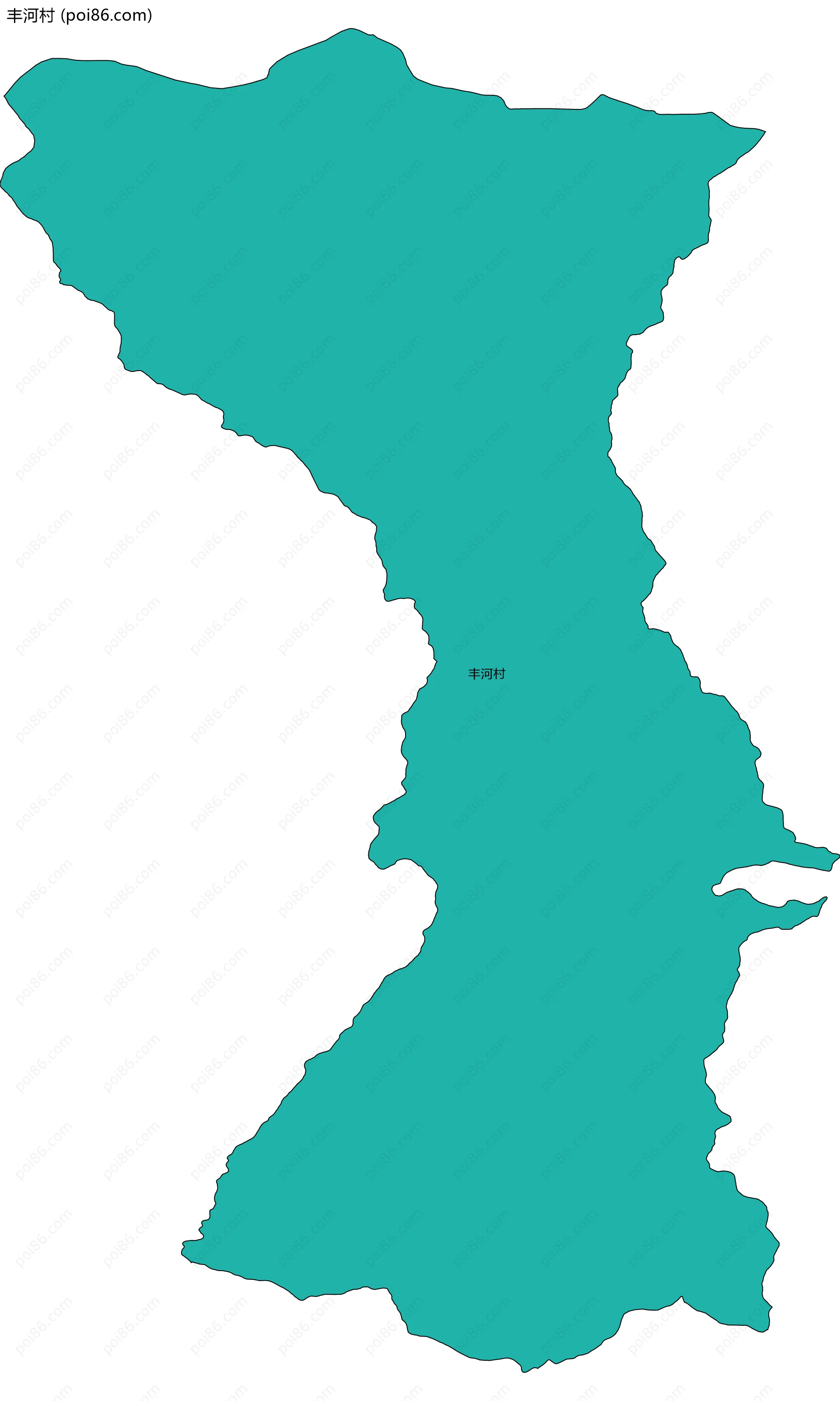 丰河村边界地图