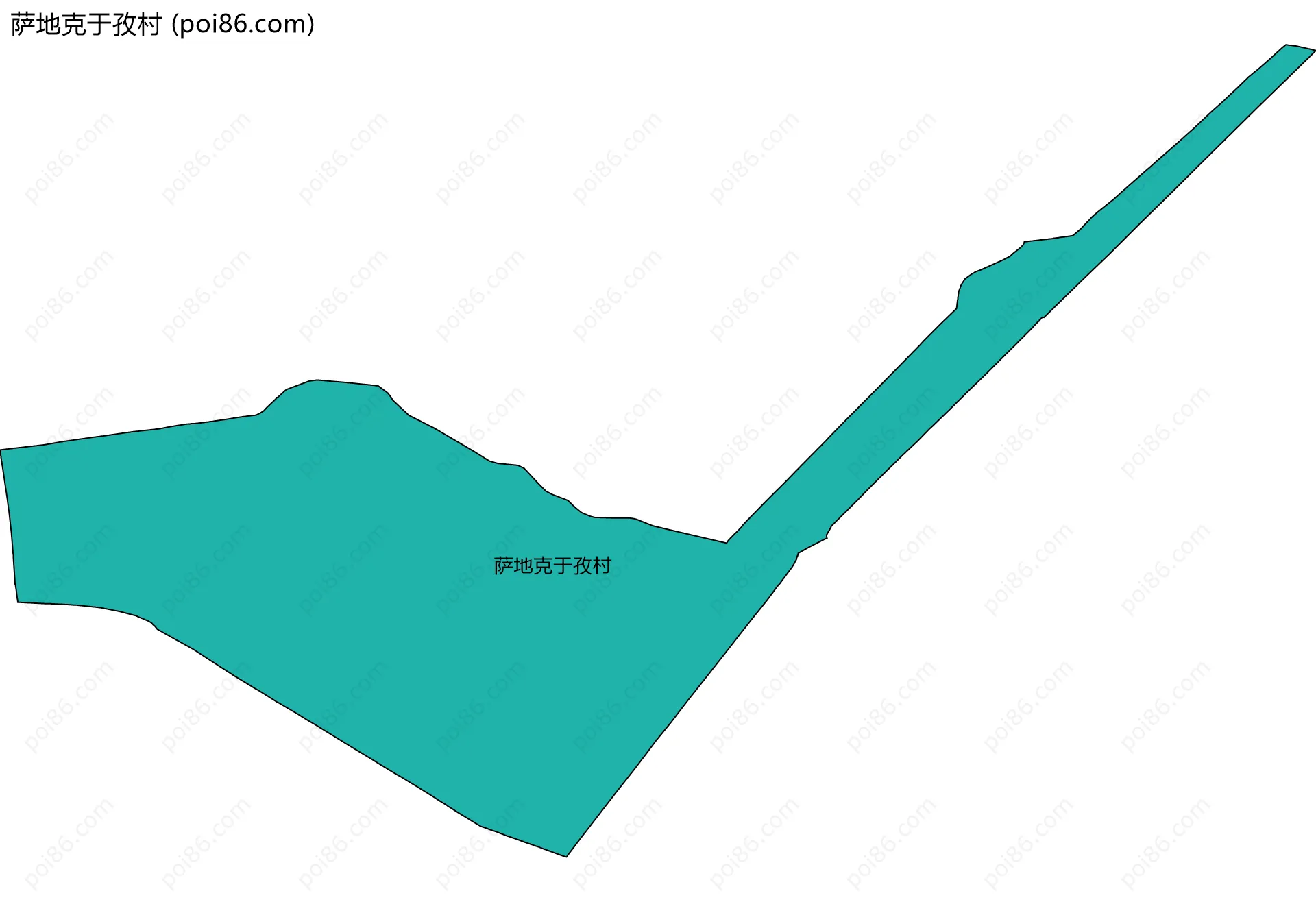 萨地克于孜村边界地图