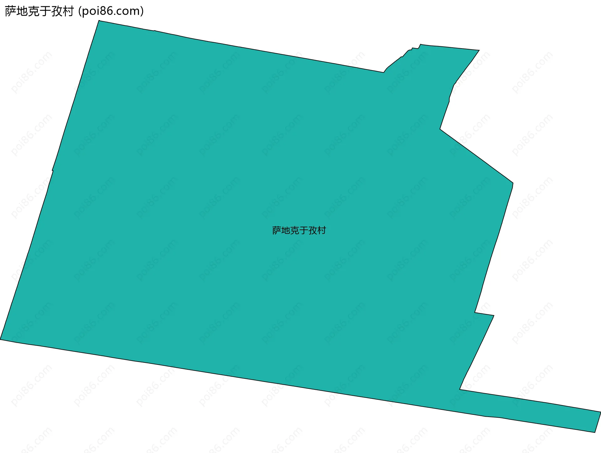 萨地克于孜村边界地图