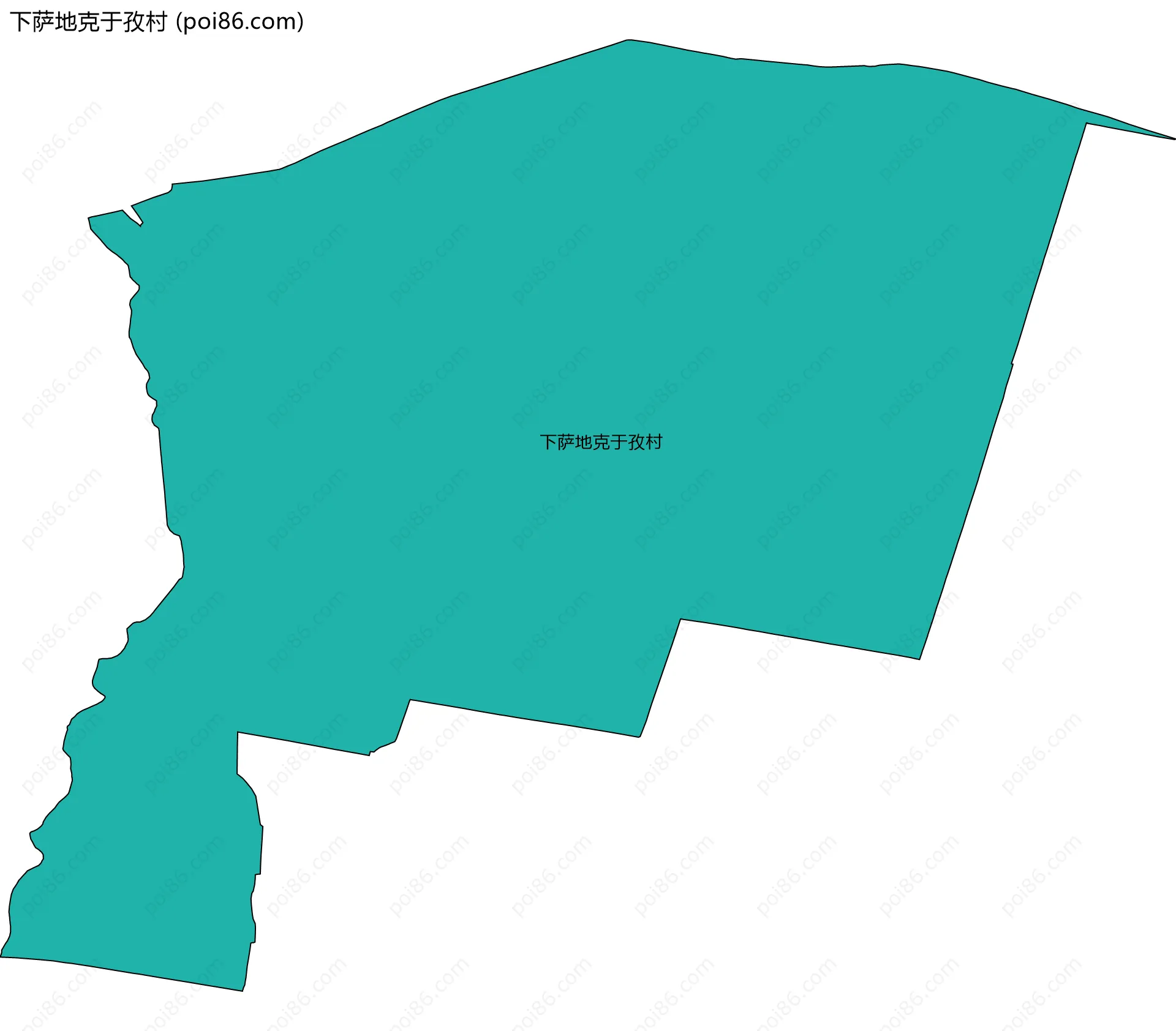 下萨地克于孜村边界地图