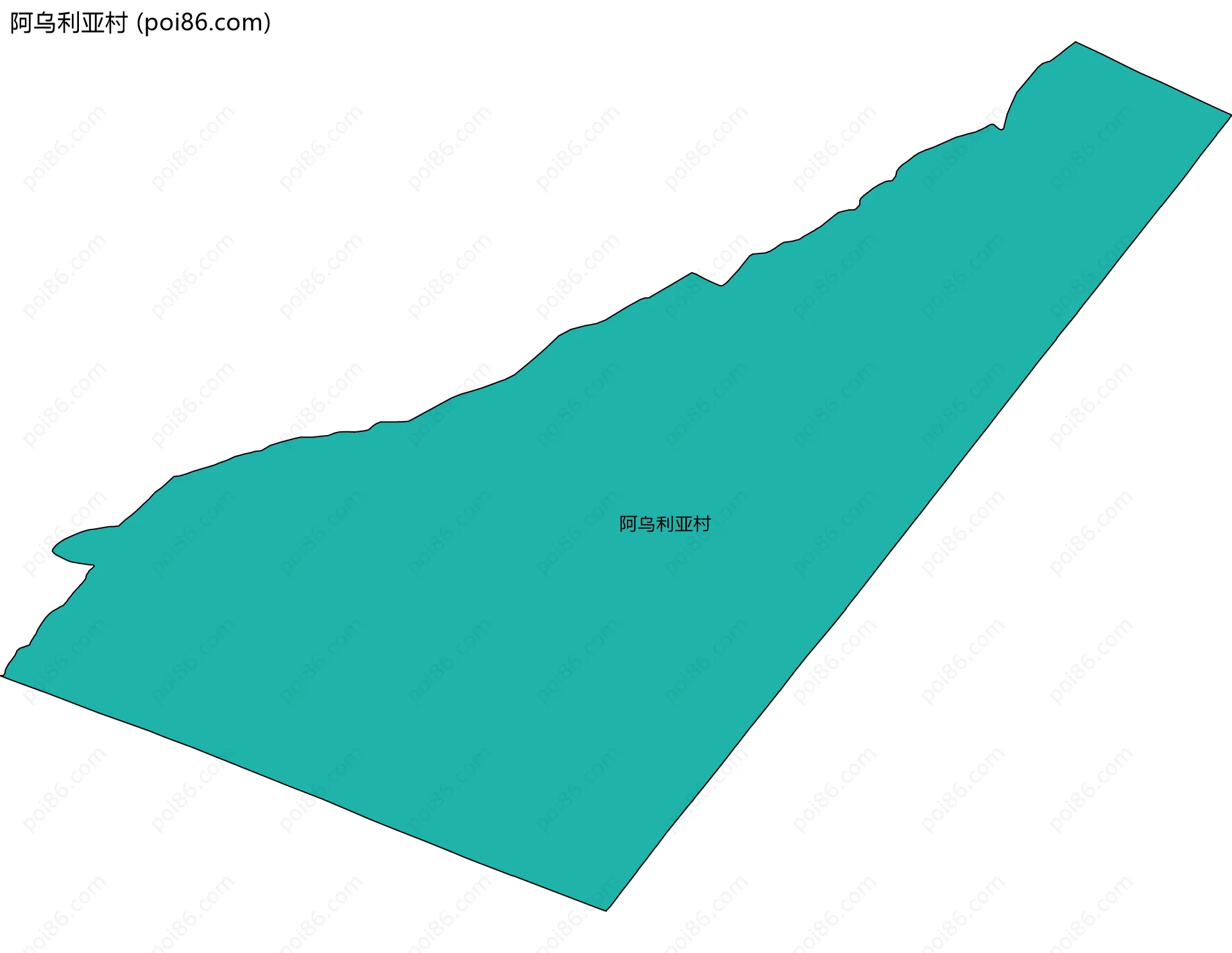 阿乌利亚村边界地图