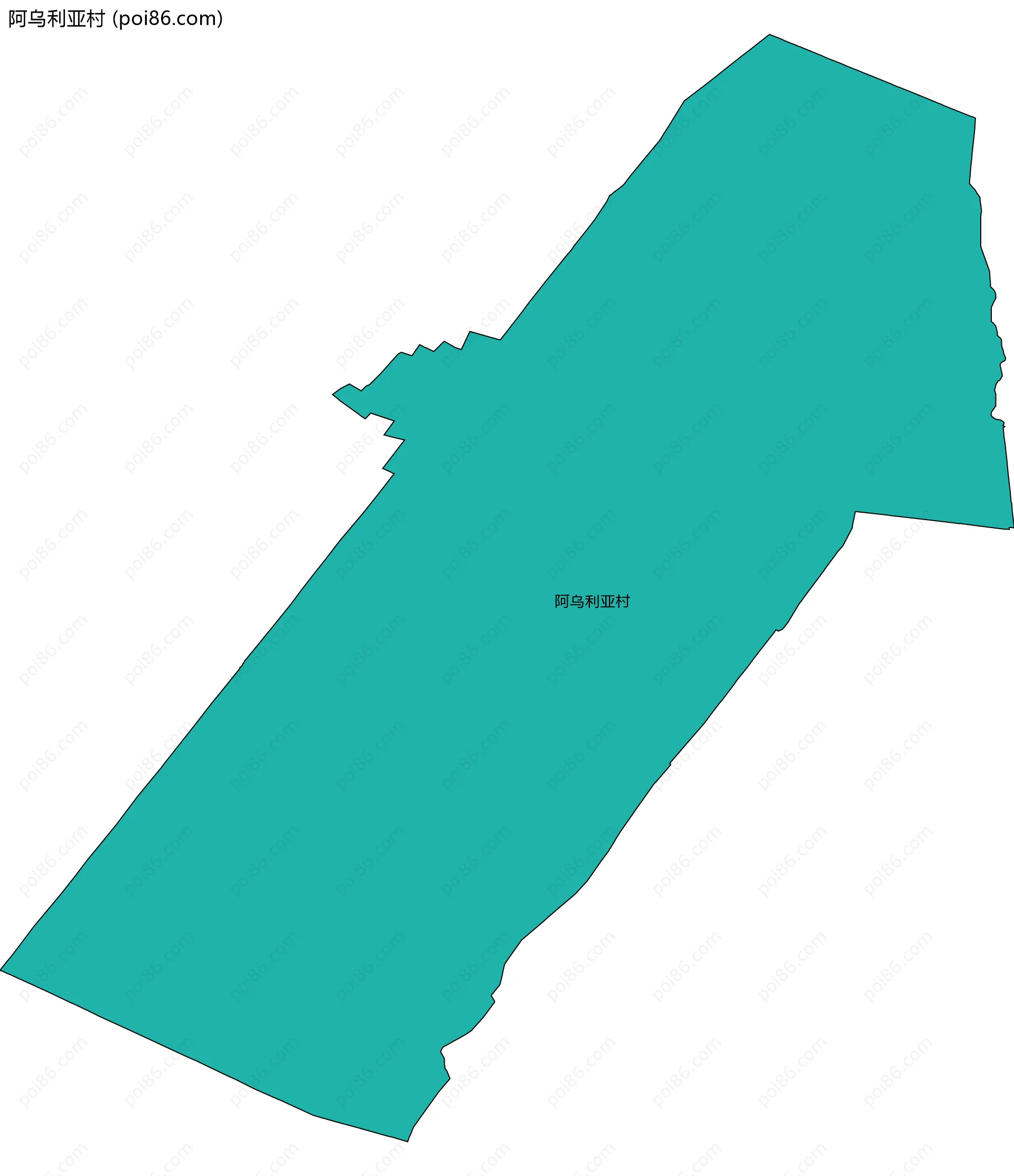 阿乌利亚村边界地图