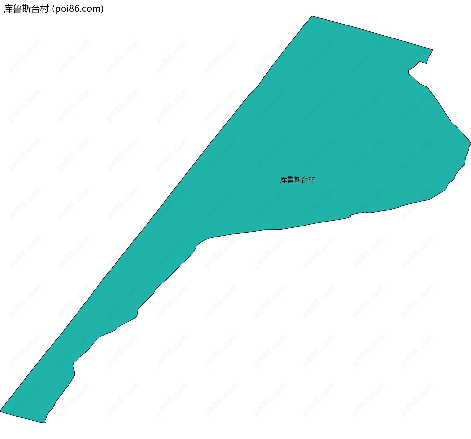库鲁斯台村边界地图
