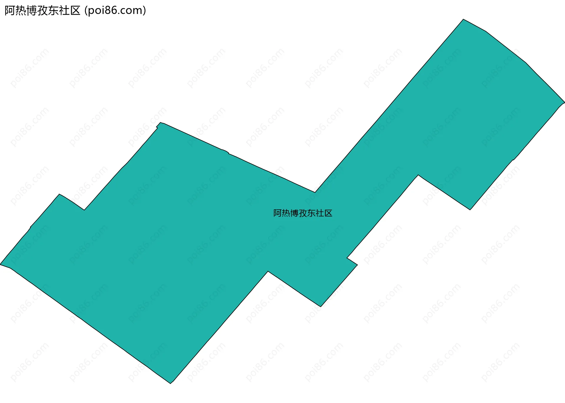 阿热博孜东社区边界地图