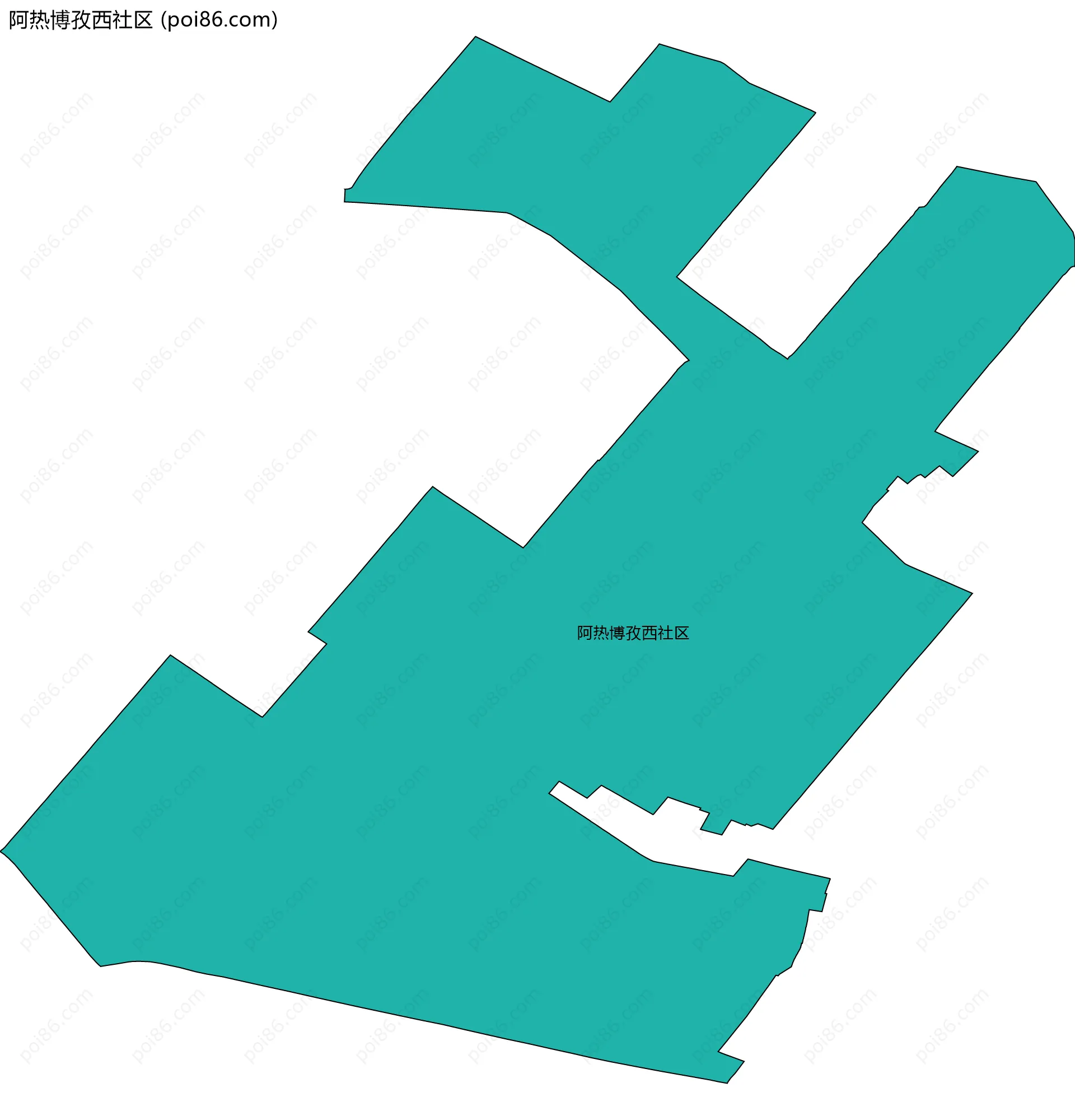 阿热博孜西社区边界地图