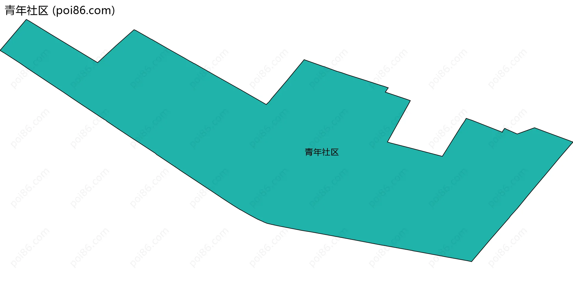 青年社区边界地图