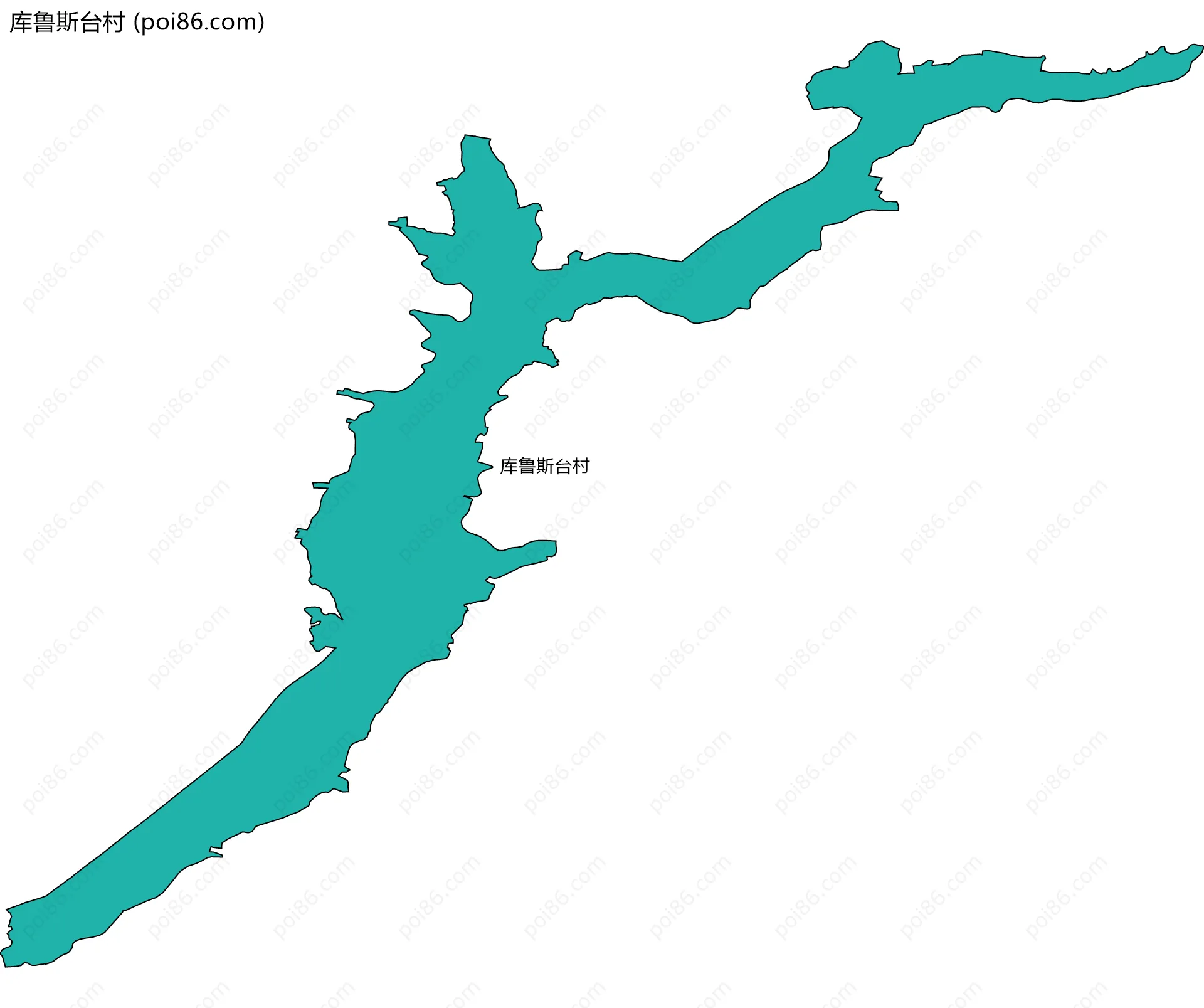 库鲁斯台村边界地图