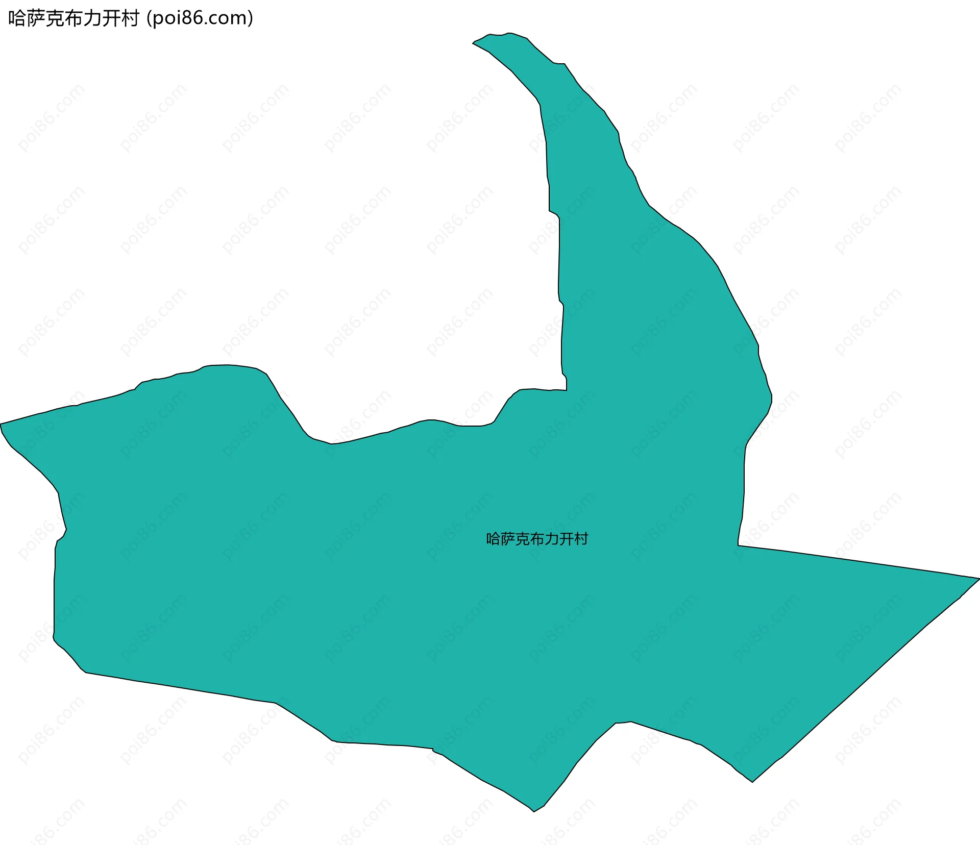 哈萨克布力开村边界地图