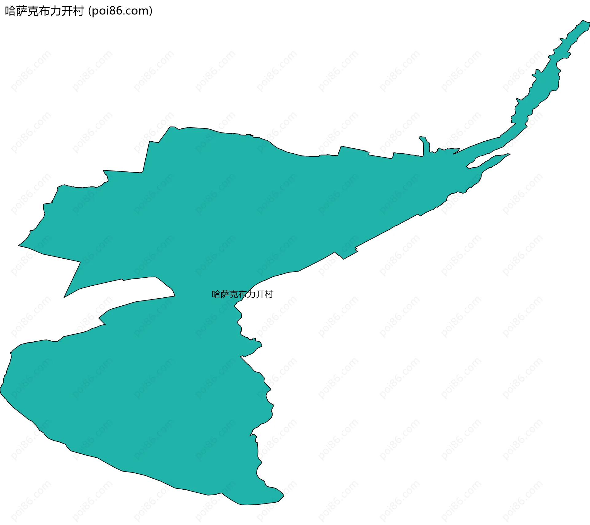 哈萨克布力开村边界地图