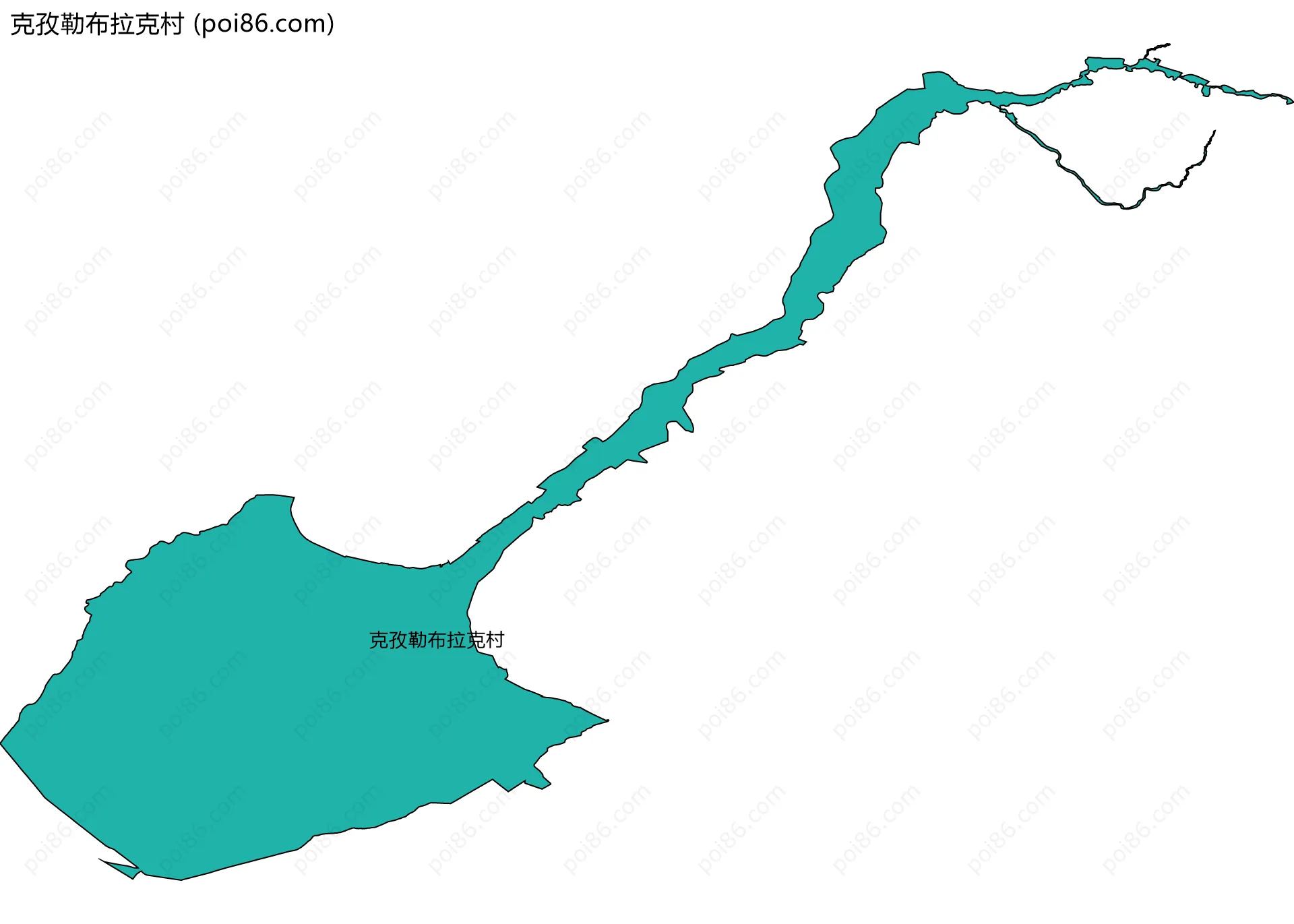 克孜勒布拉克村边界地图