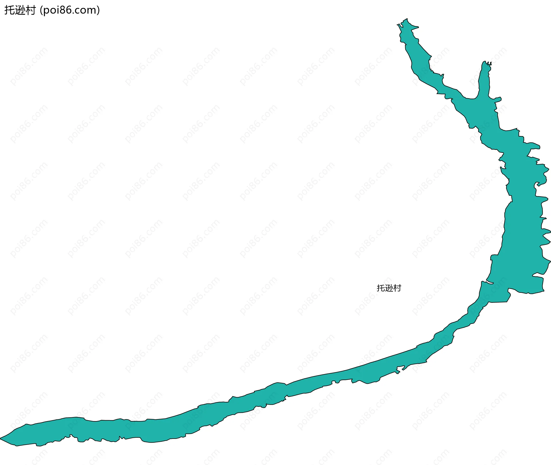 托逊村边界地图
