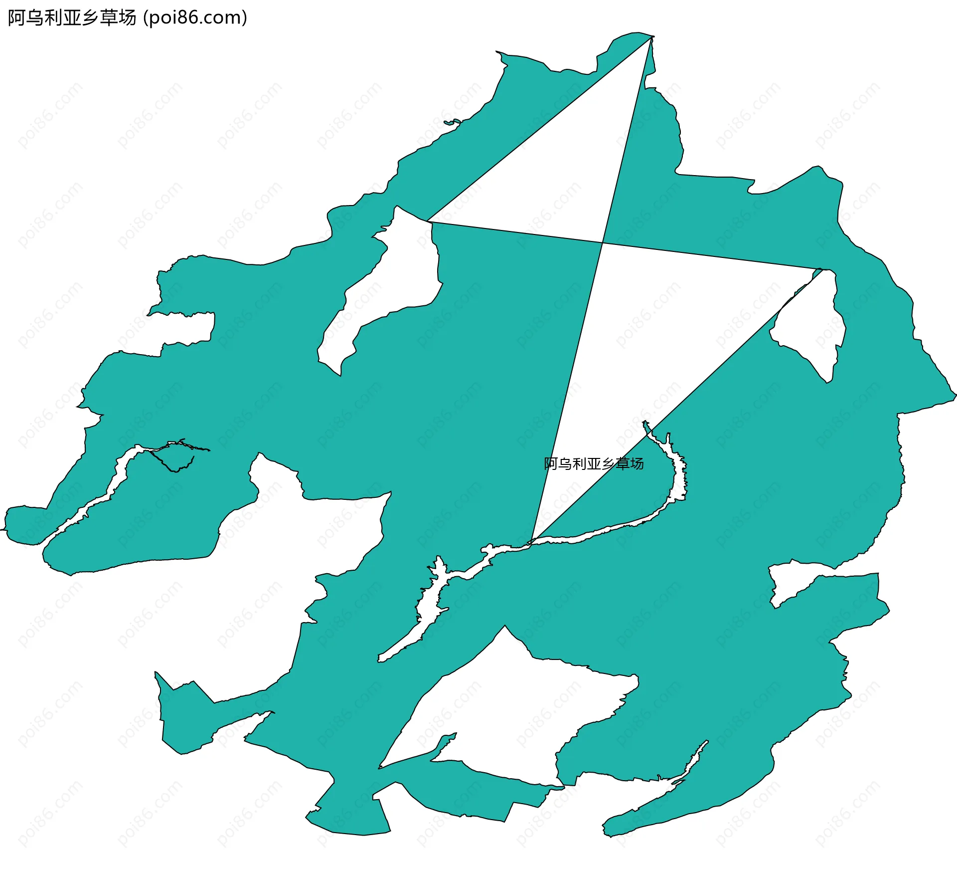 阿乌利亚乡草场边界地图