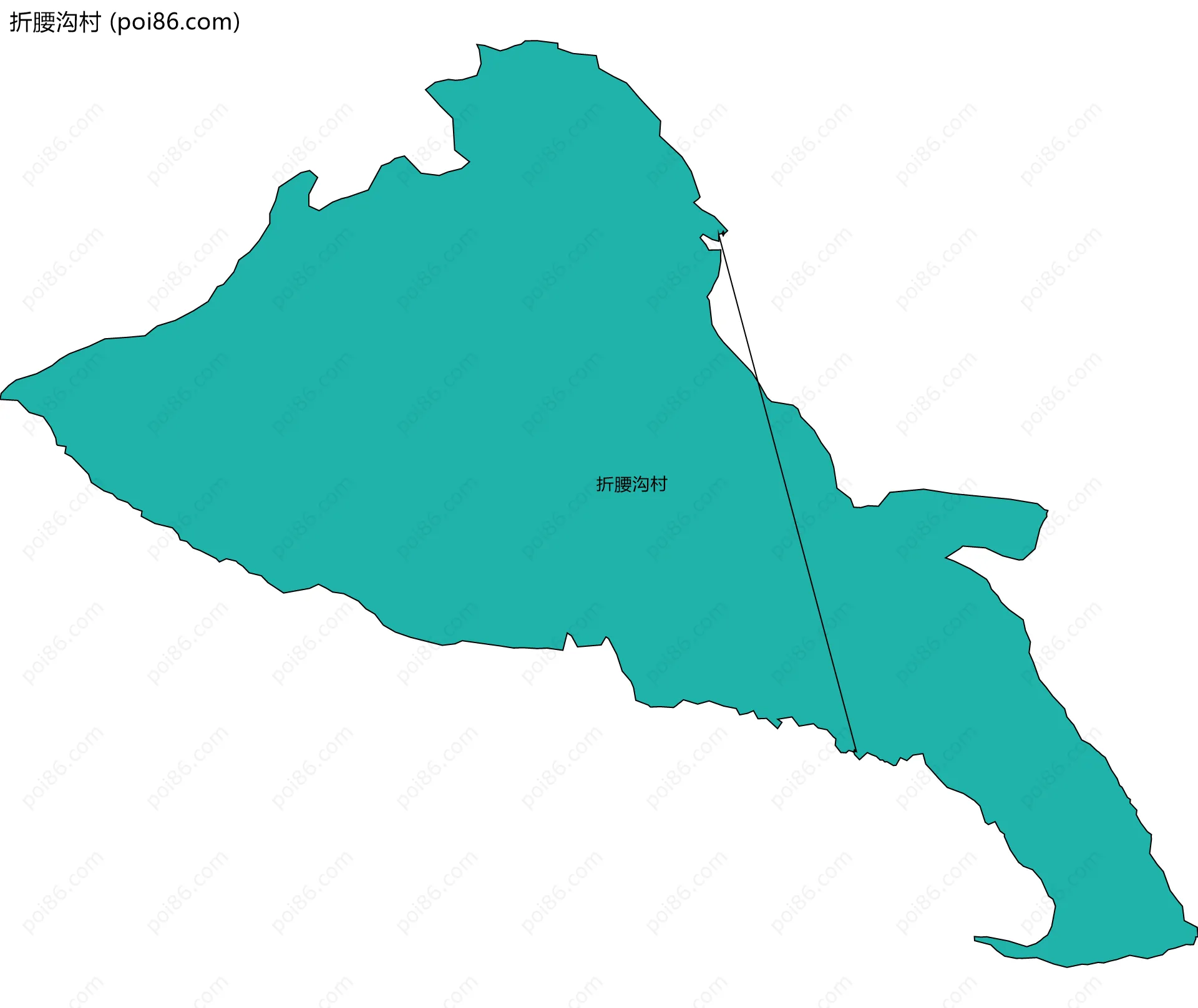 折腰沟村边界地图