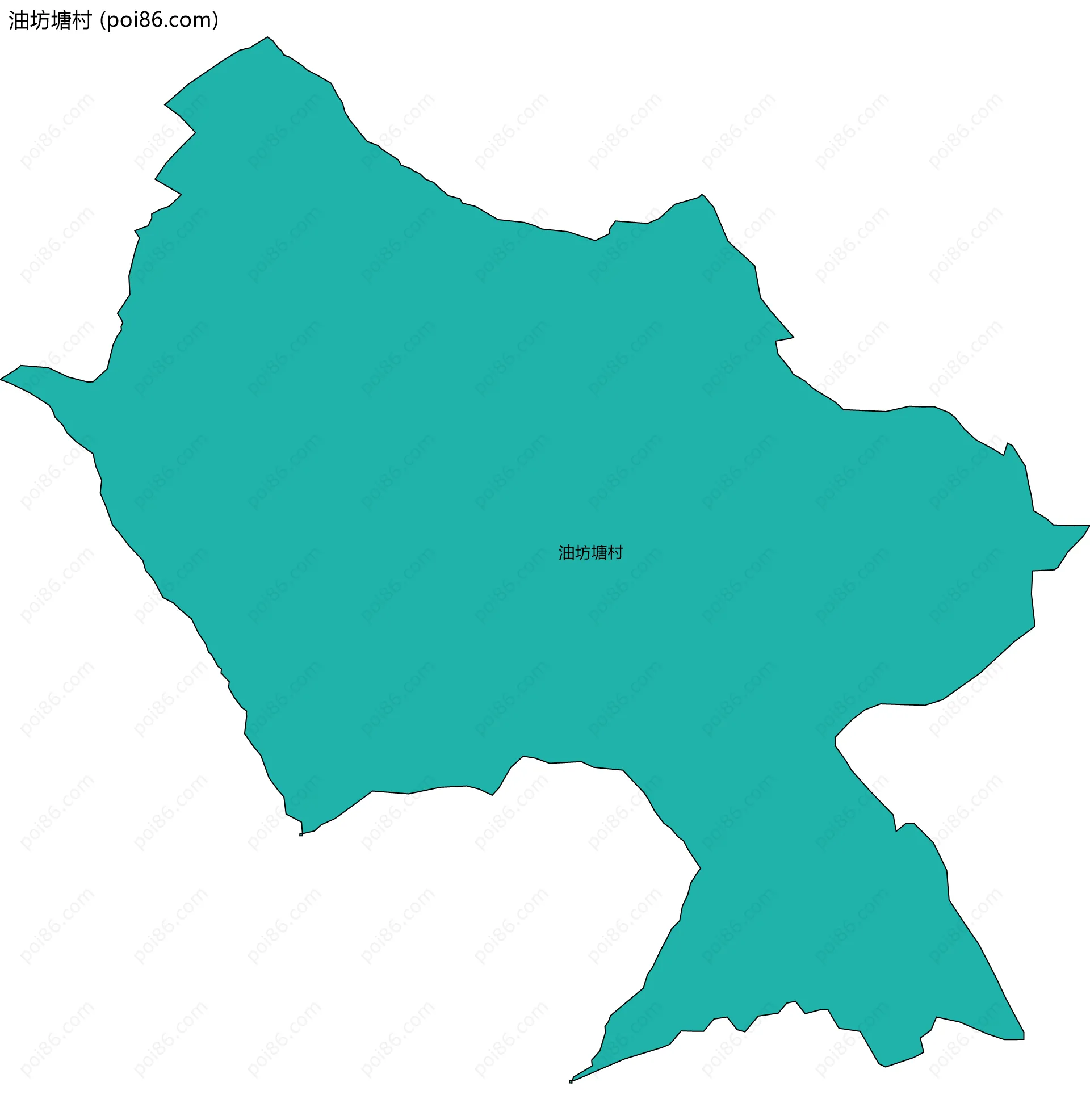 油坊塘村边界地图