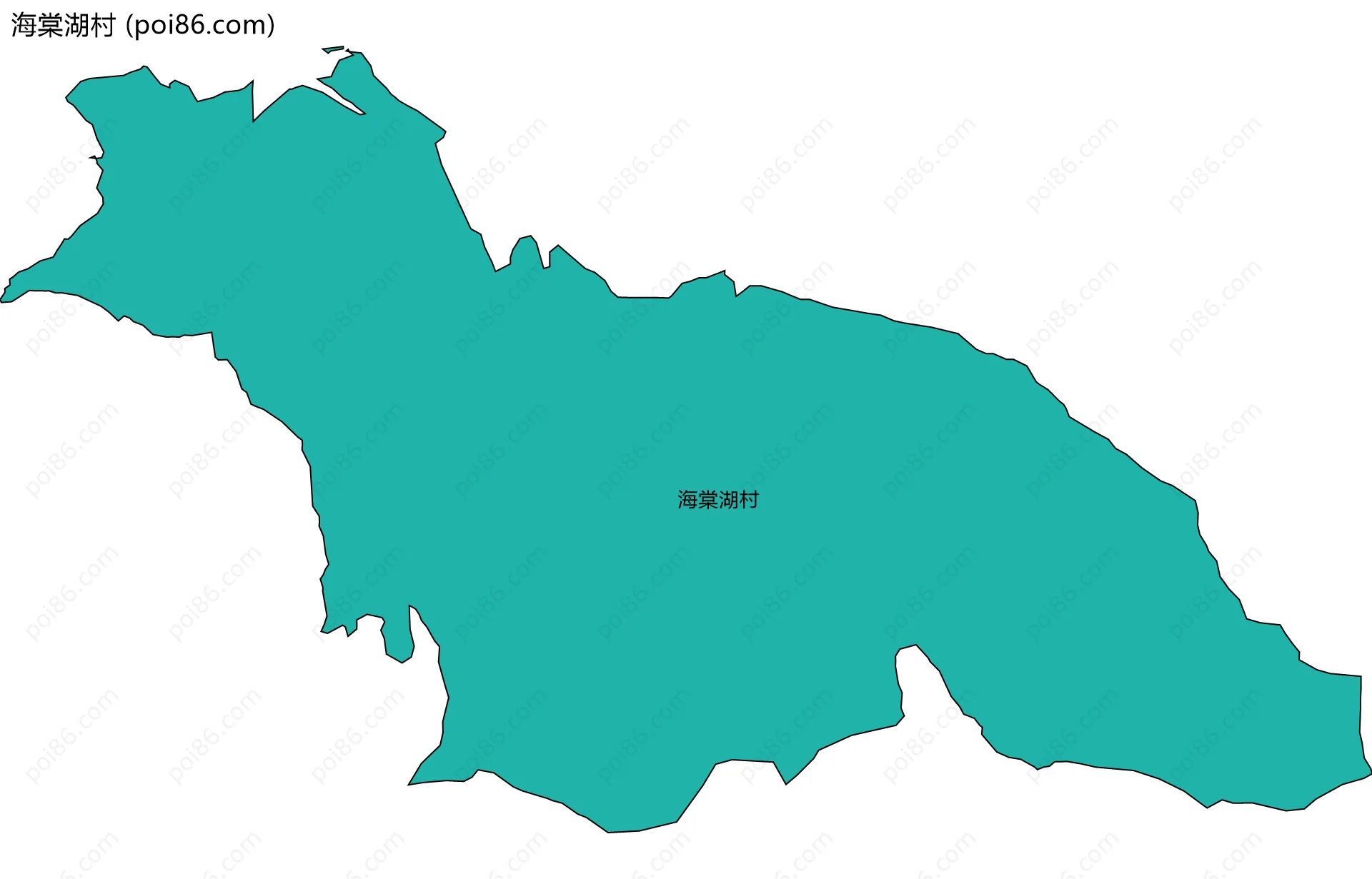 海棠湖村边界地图