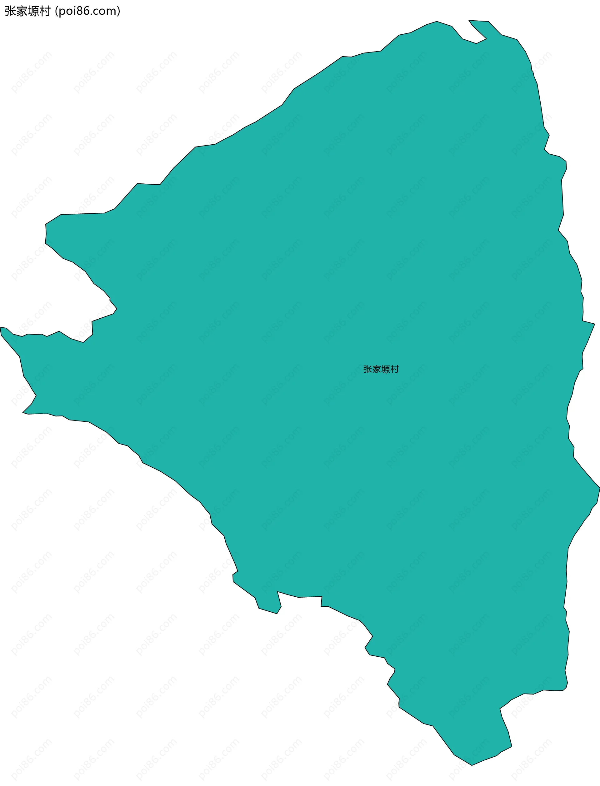 张家塬村边界地图