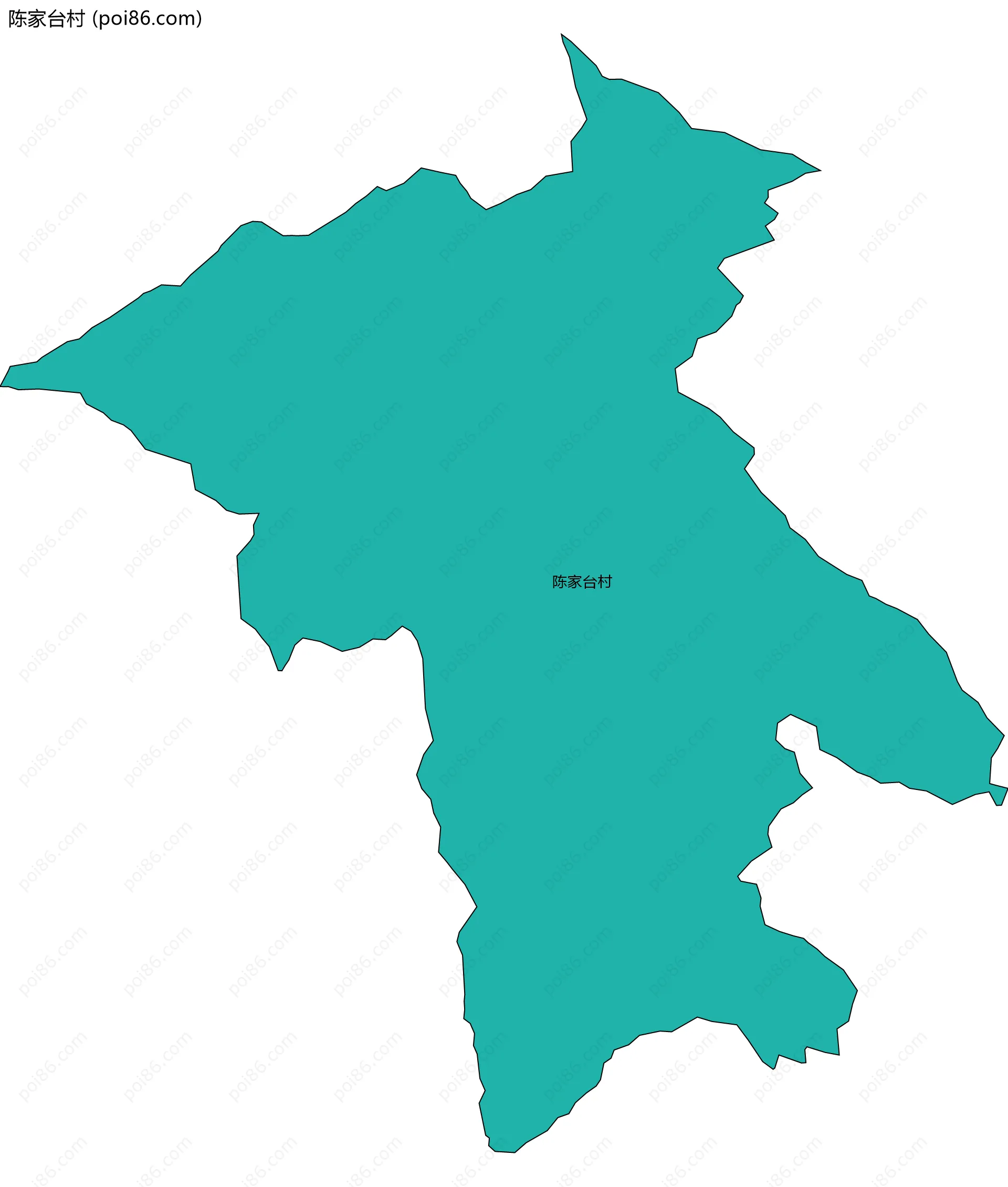 陈家台村边界地图