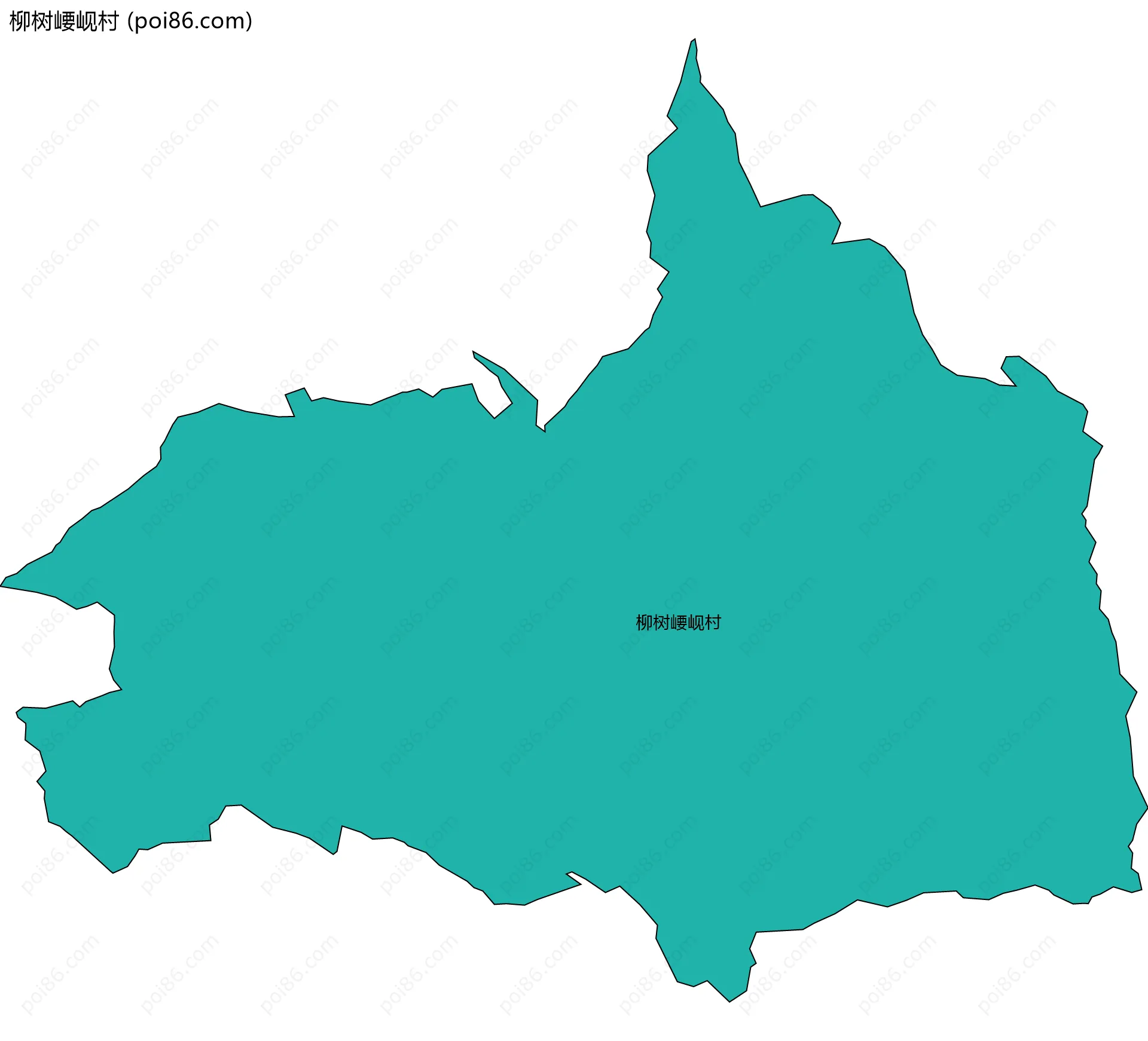 柳树崾岘村边界地图