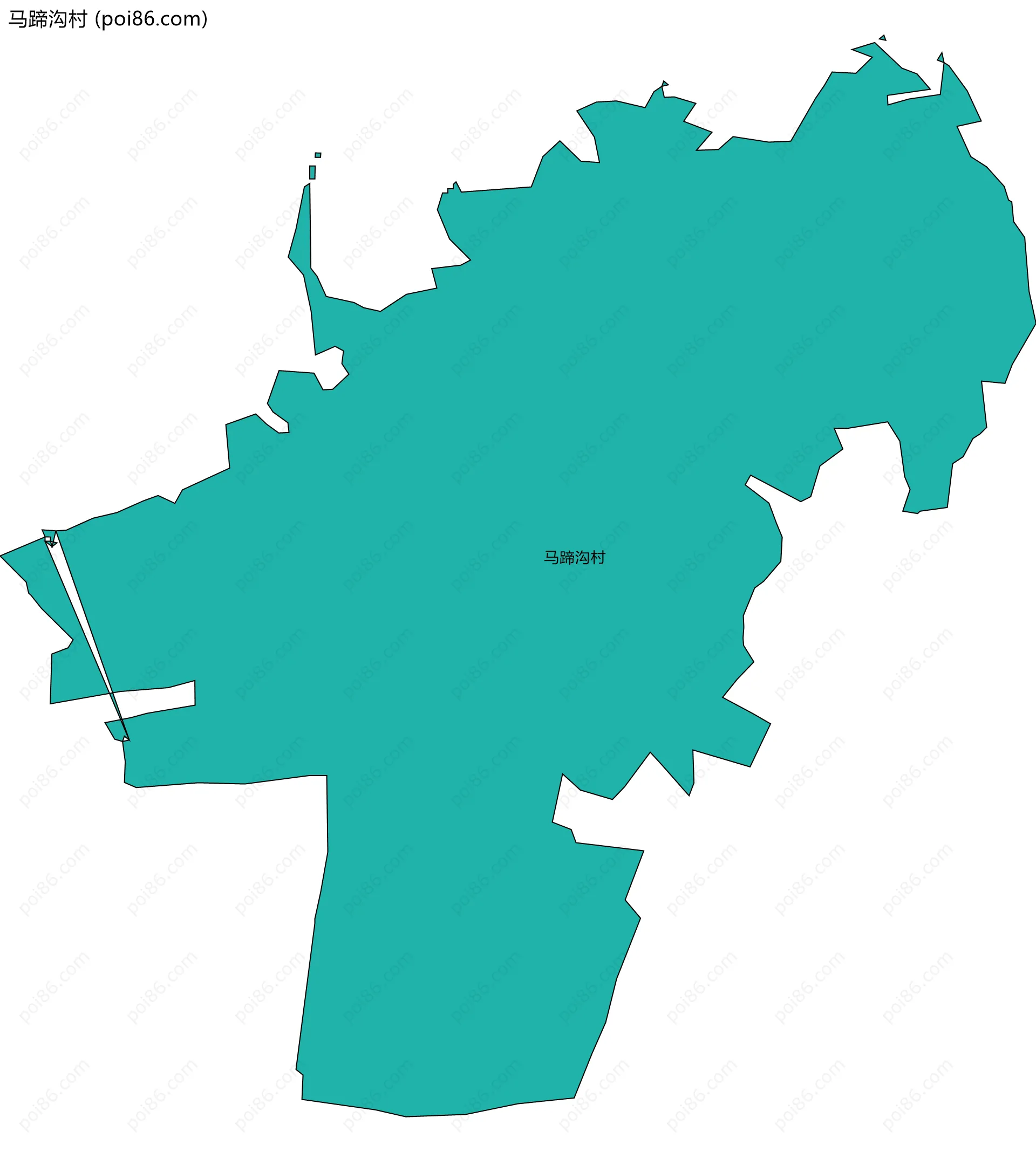 马蹄沟村边界地图