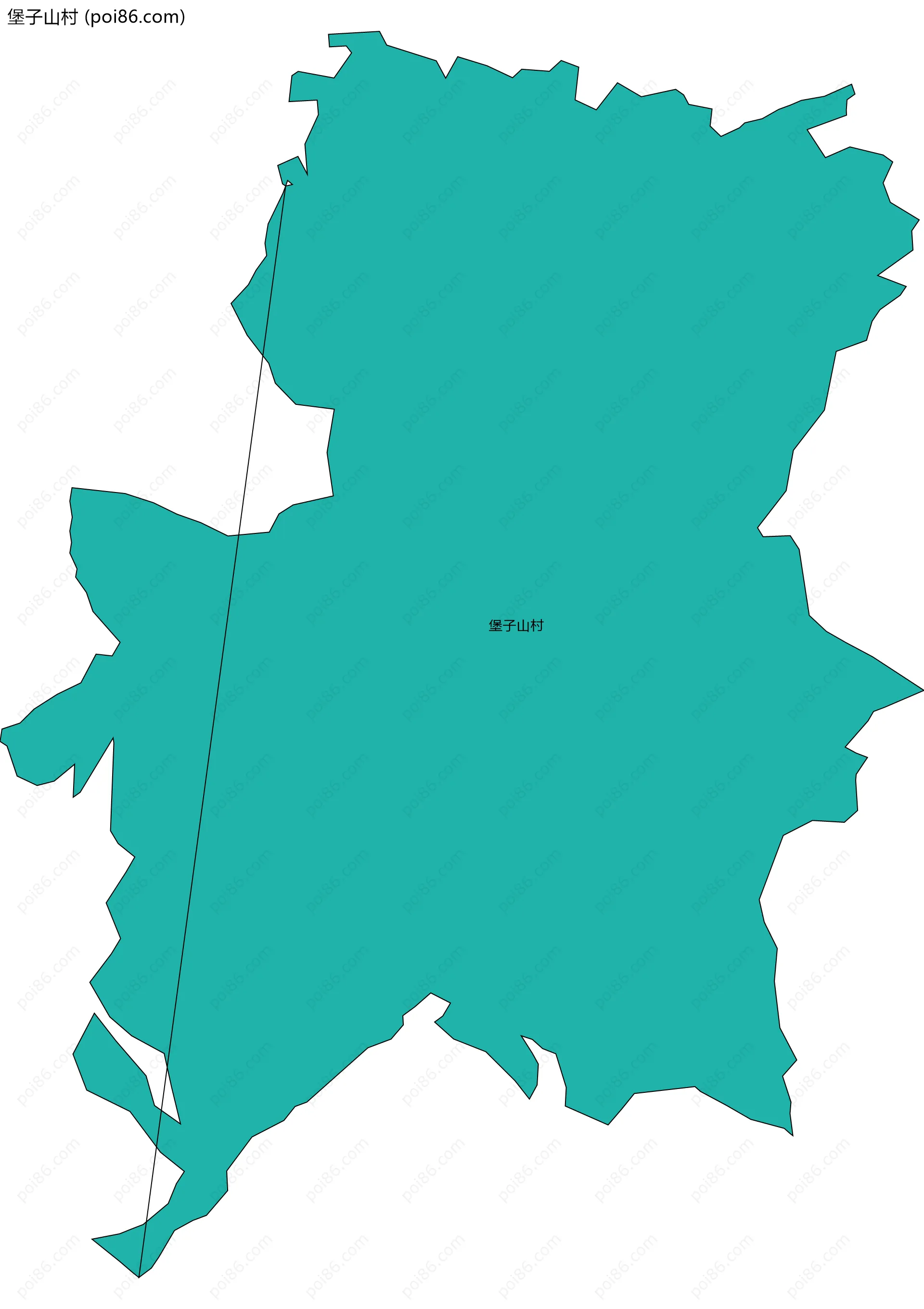 堡子山村边界地图