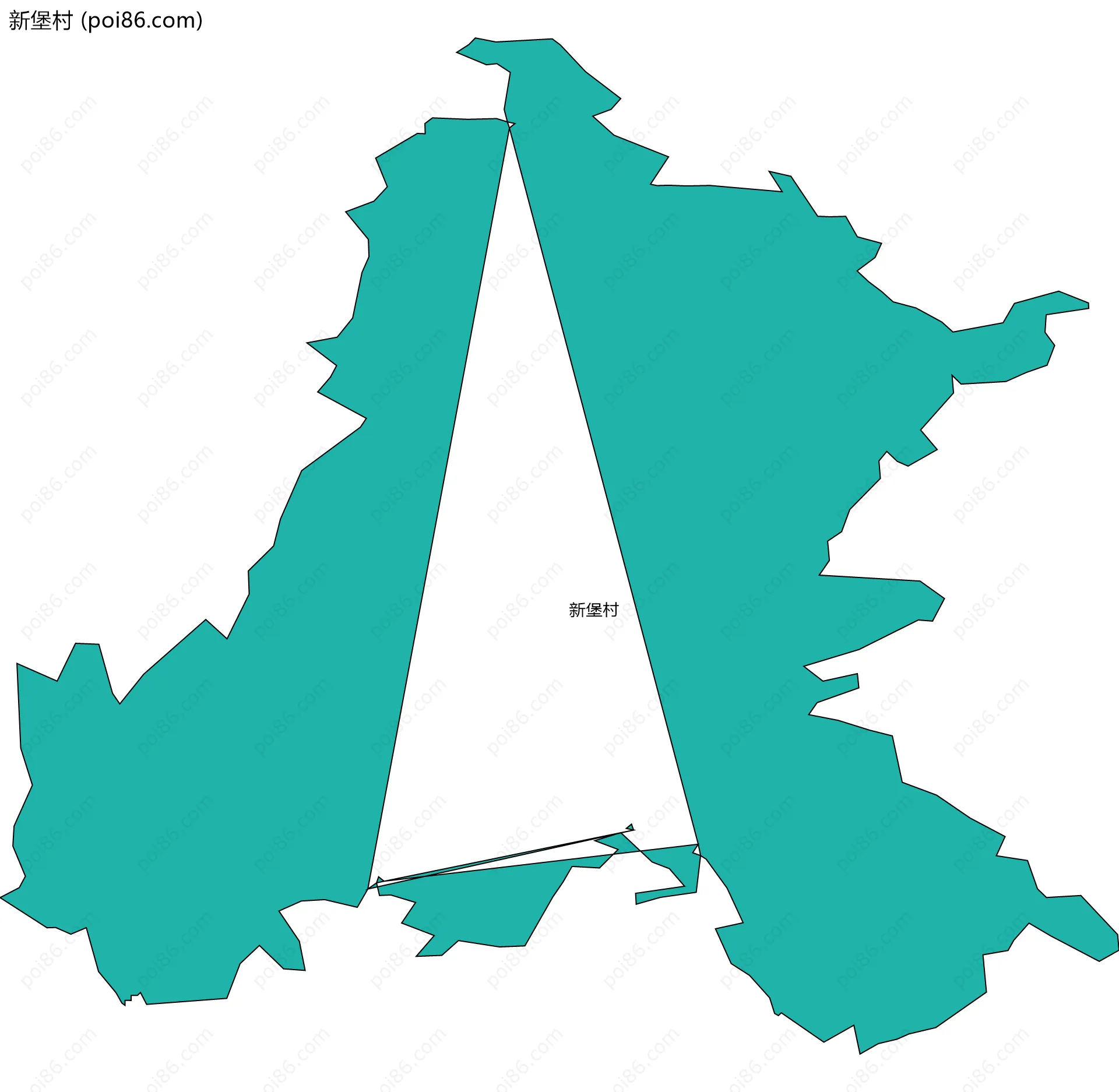 新堡村边界地图