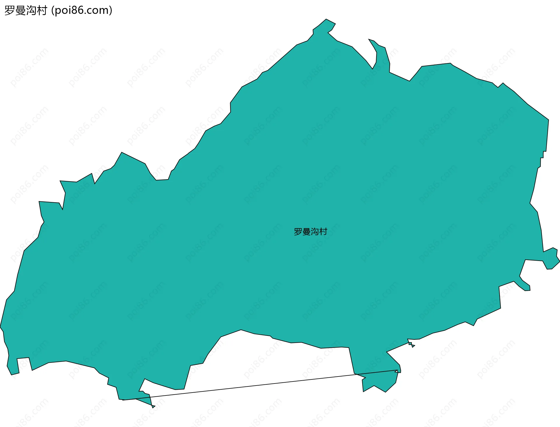 罗曼沟村边界地图