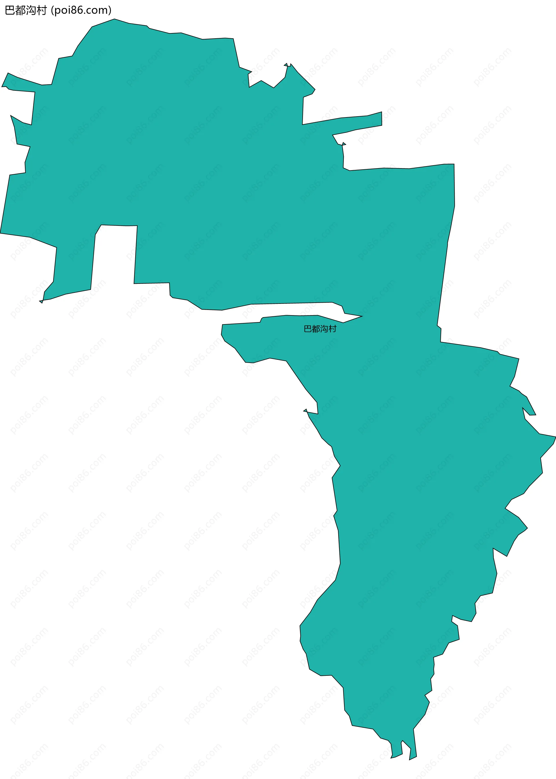 巴都沟村边界地图