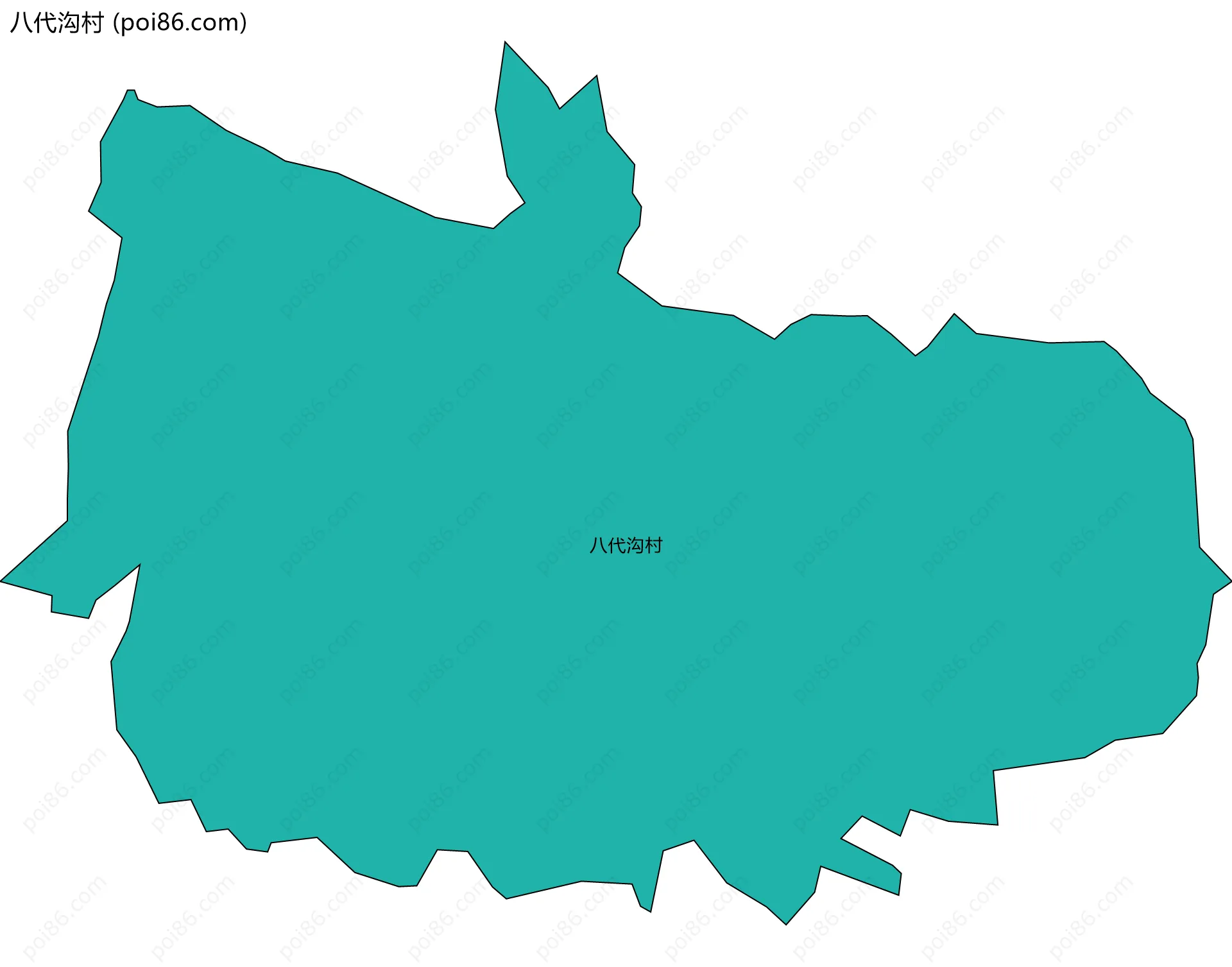 八代沟村边界地图