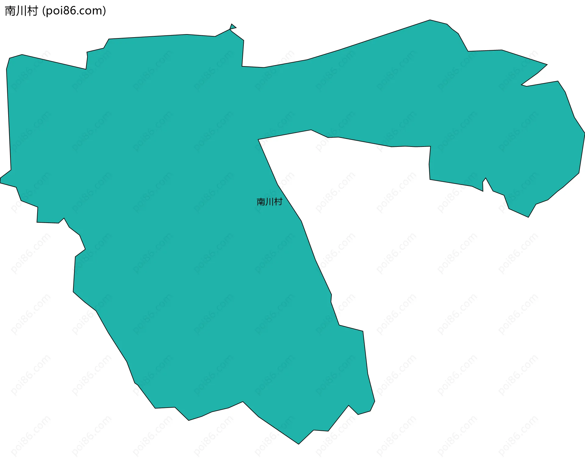 南川村边界地图