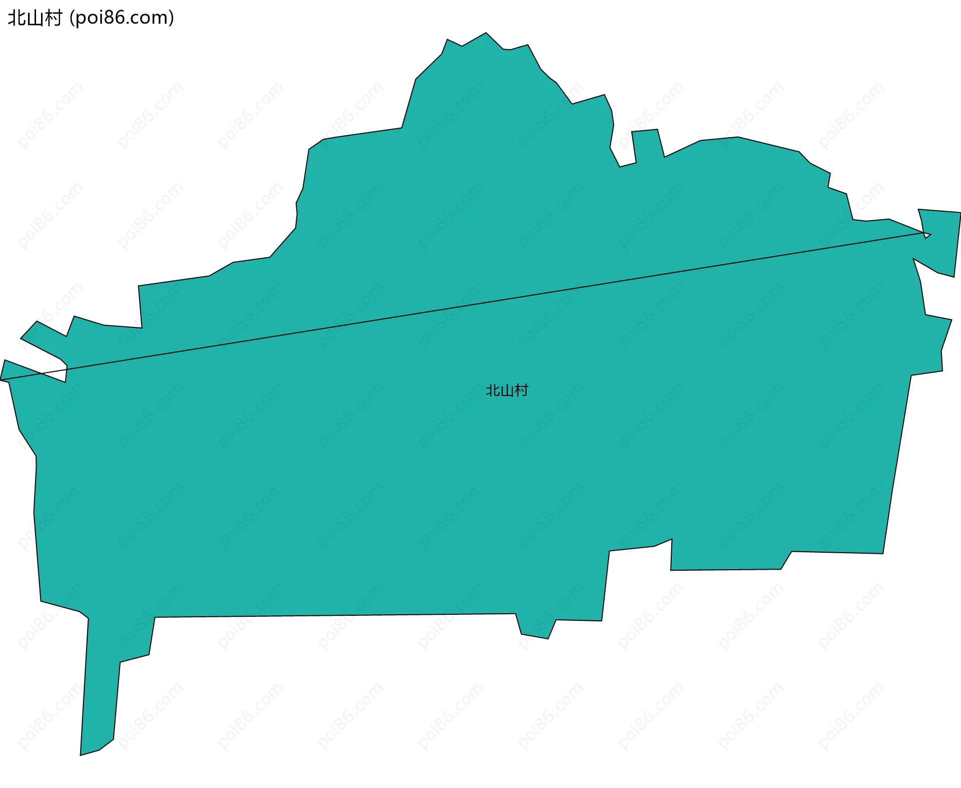 北山村边界地图